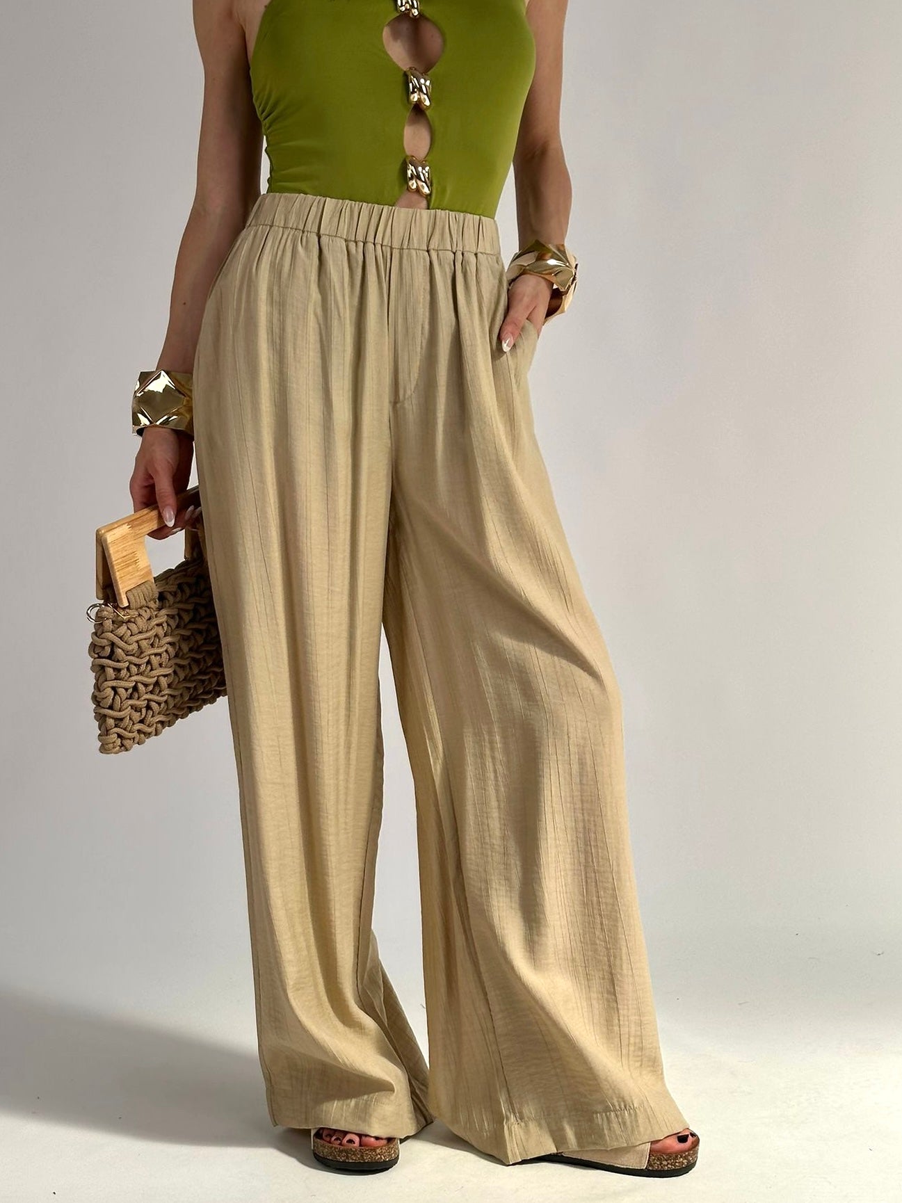 Pantalone Fly beige