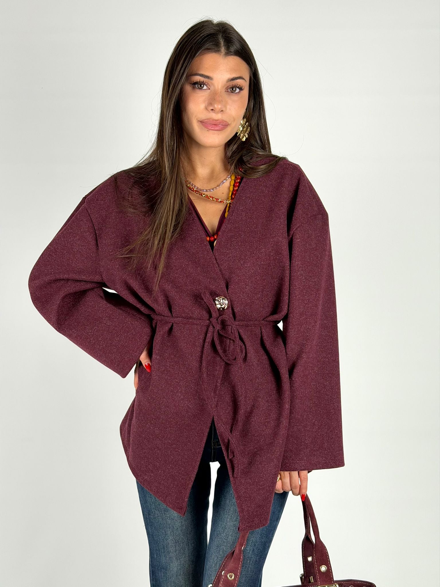 Cappotto Britney bordeaux