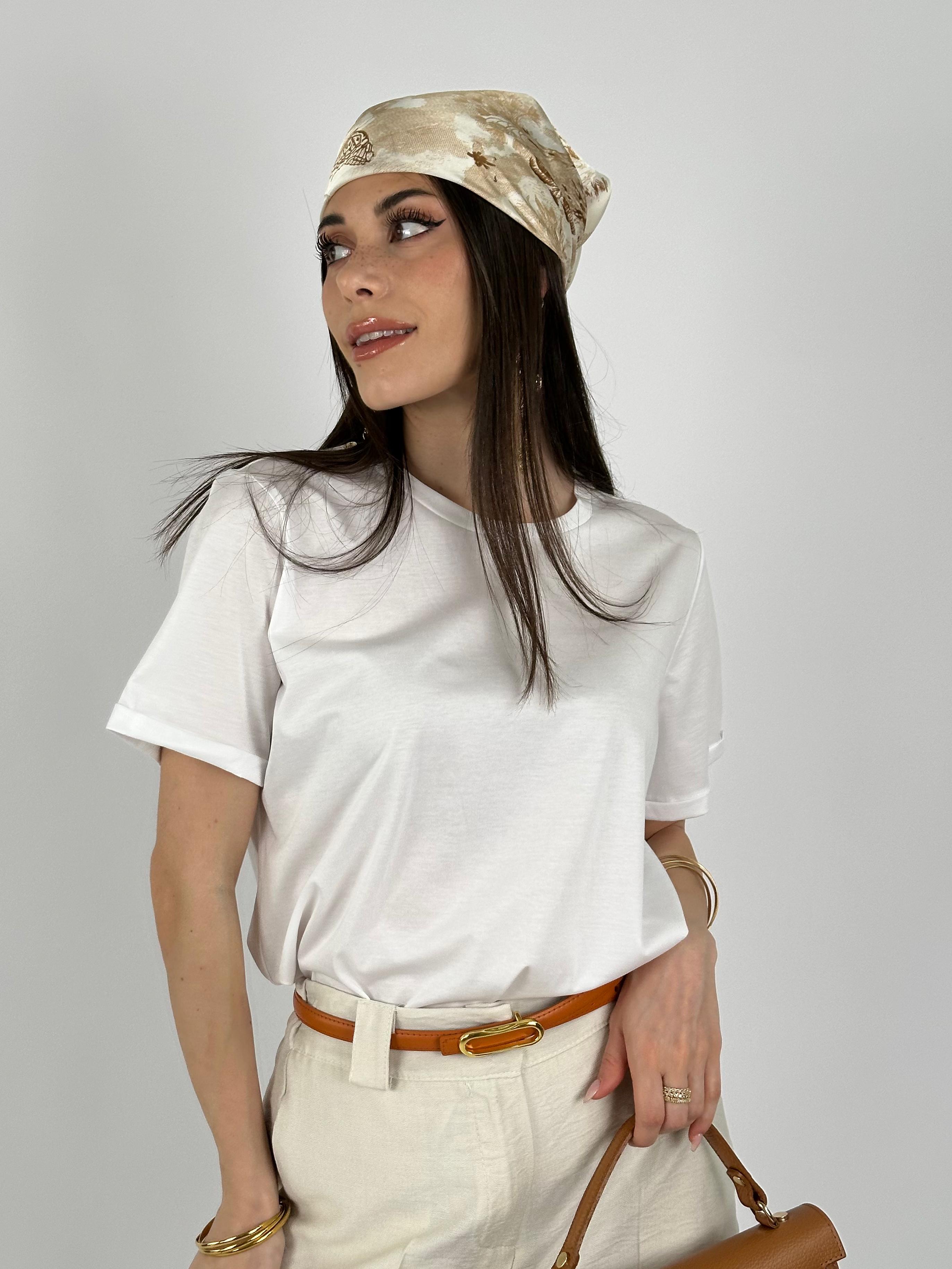 T-shirt monocolore bianca