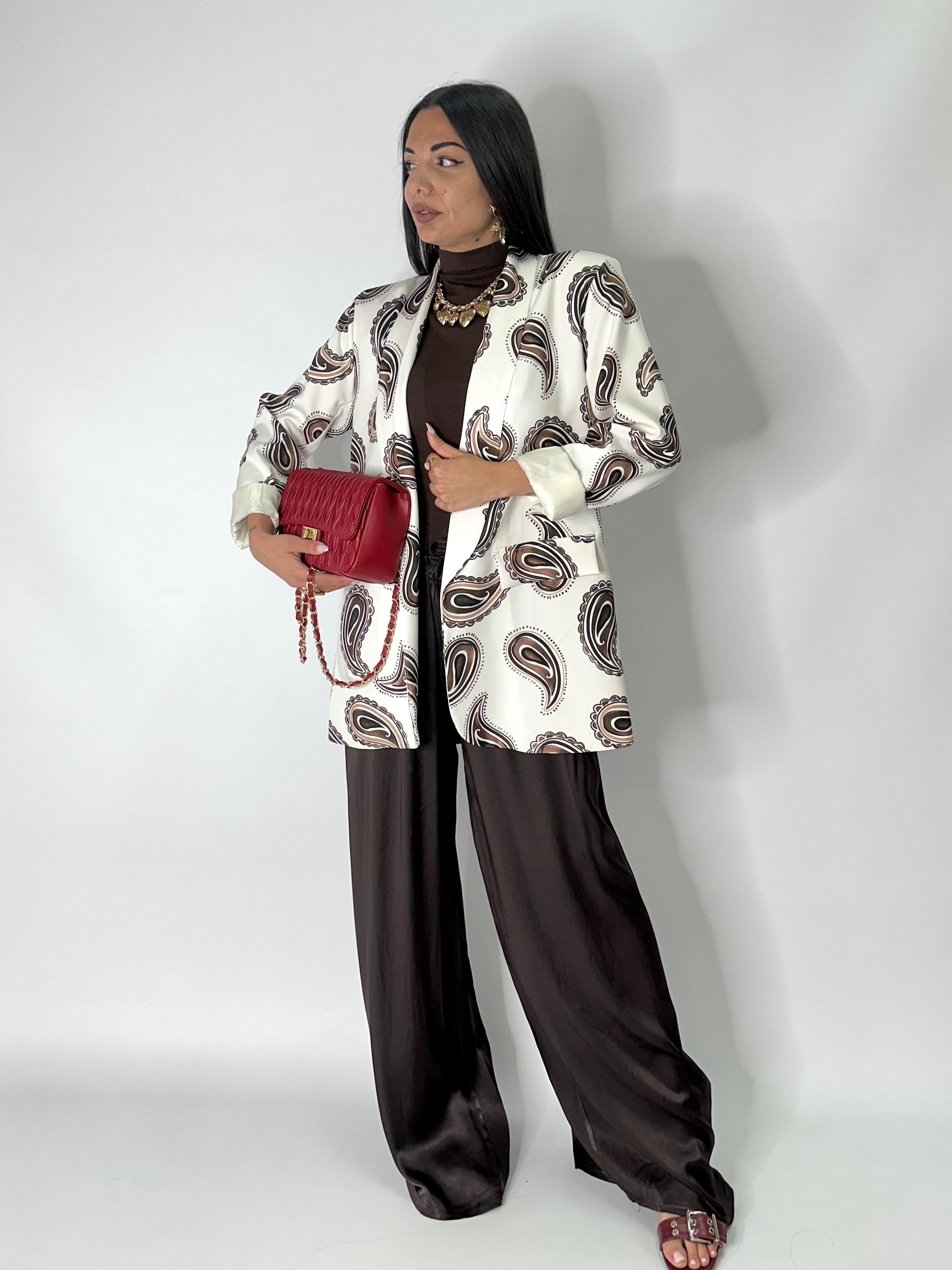 Giacca Capri beige e marrone