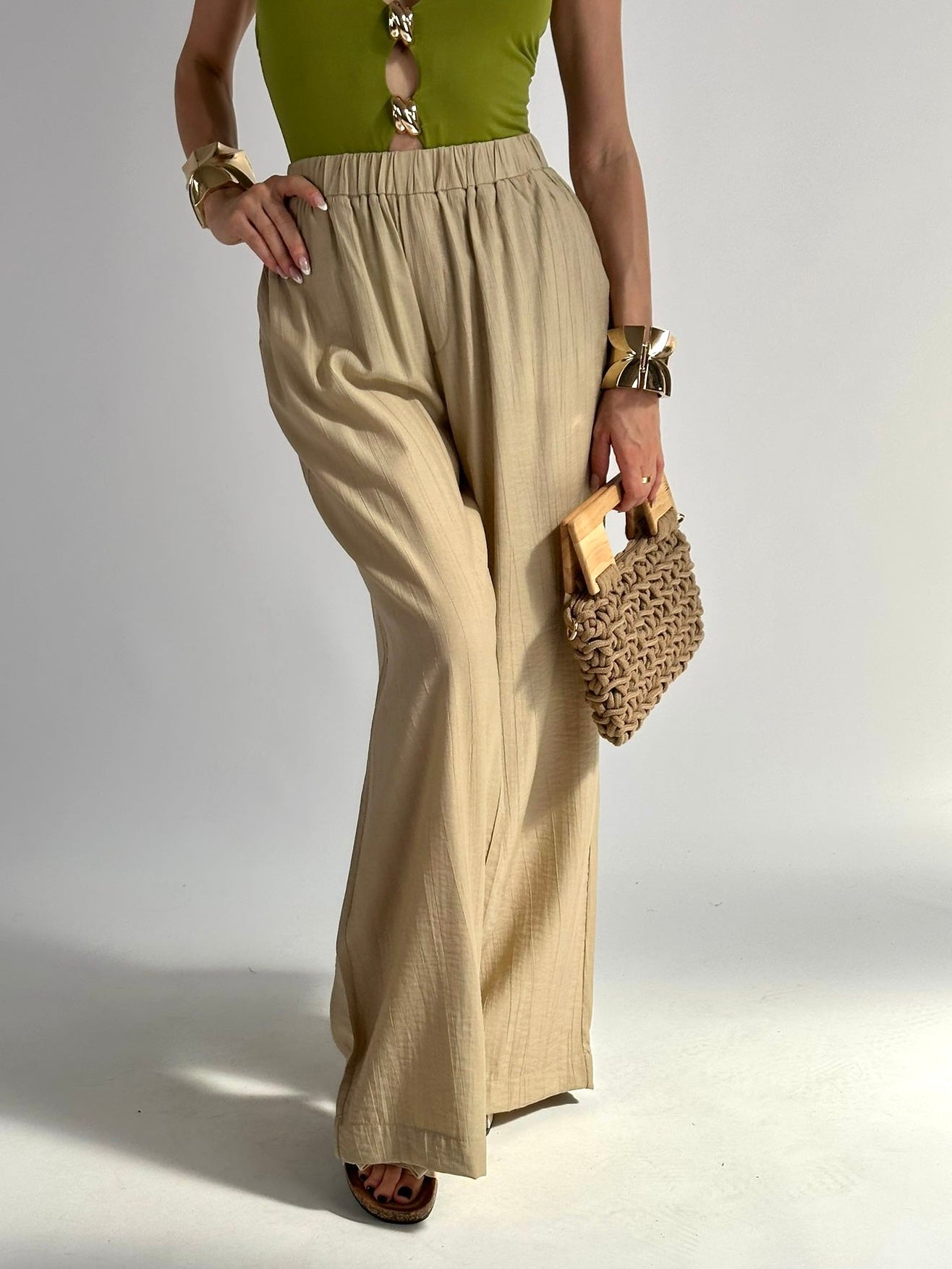 Pantalone Fly beige