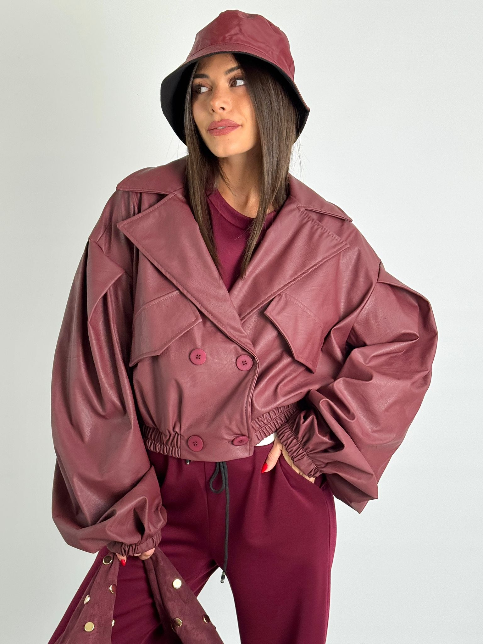 Bomber Olga bordeaux