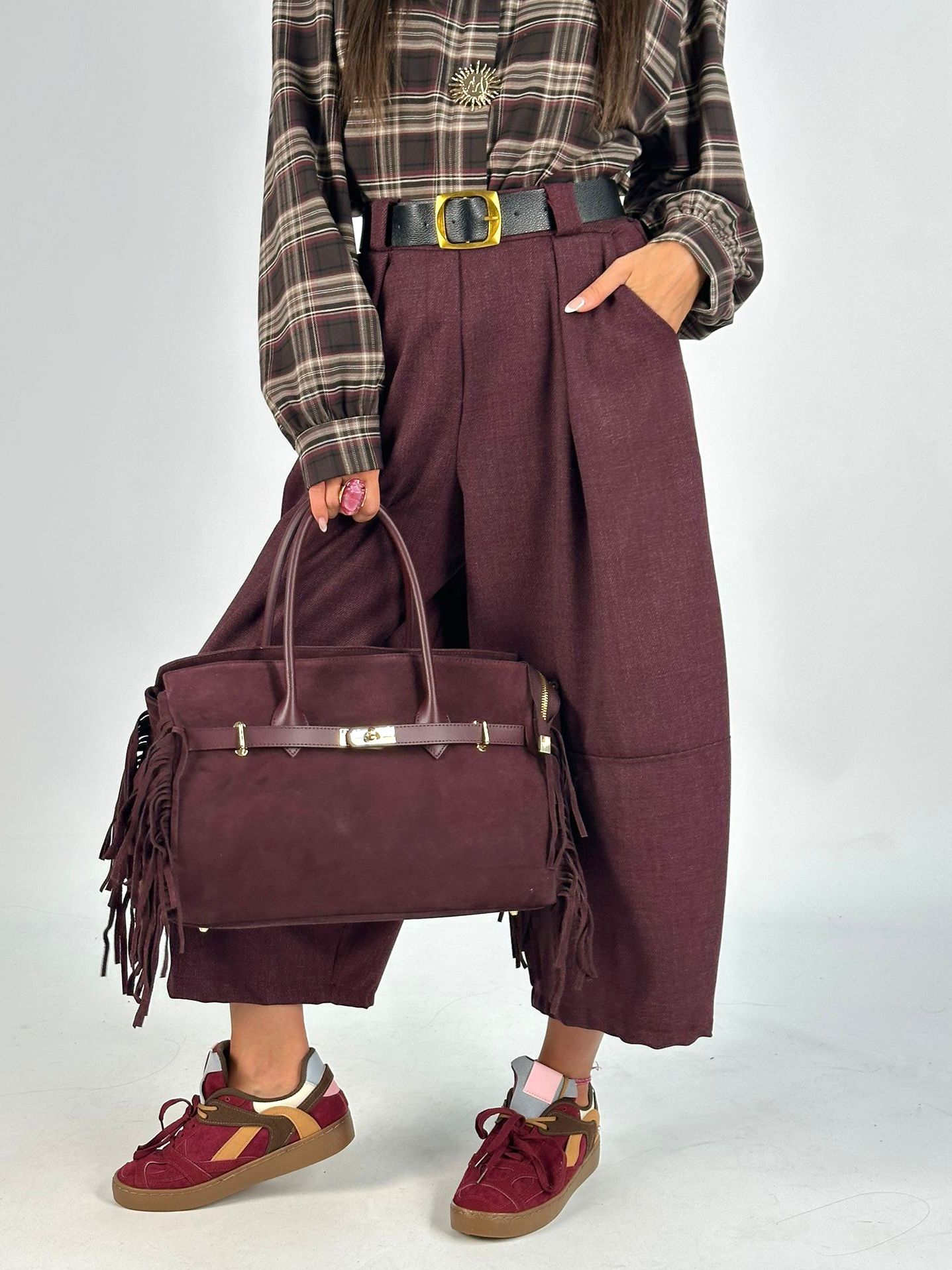 Pantalone aladino bordeaux
