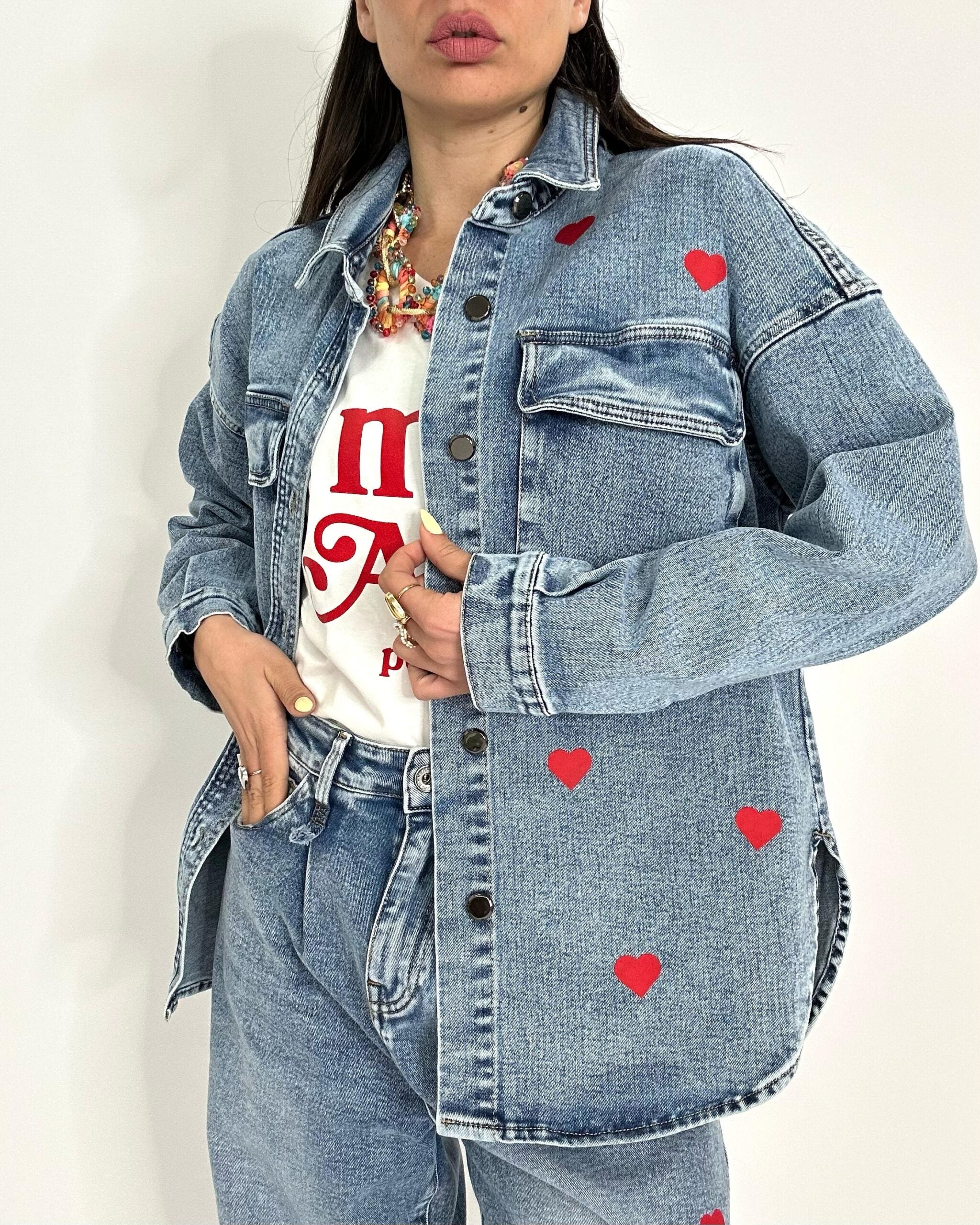 CAMICIA VALENTINE 389 cuori rossi