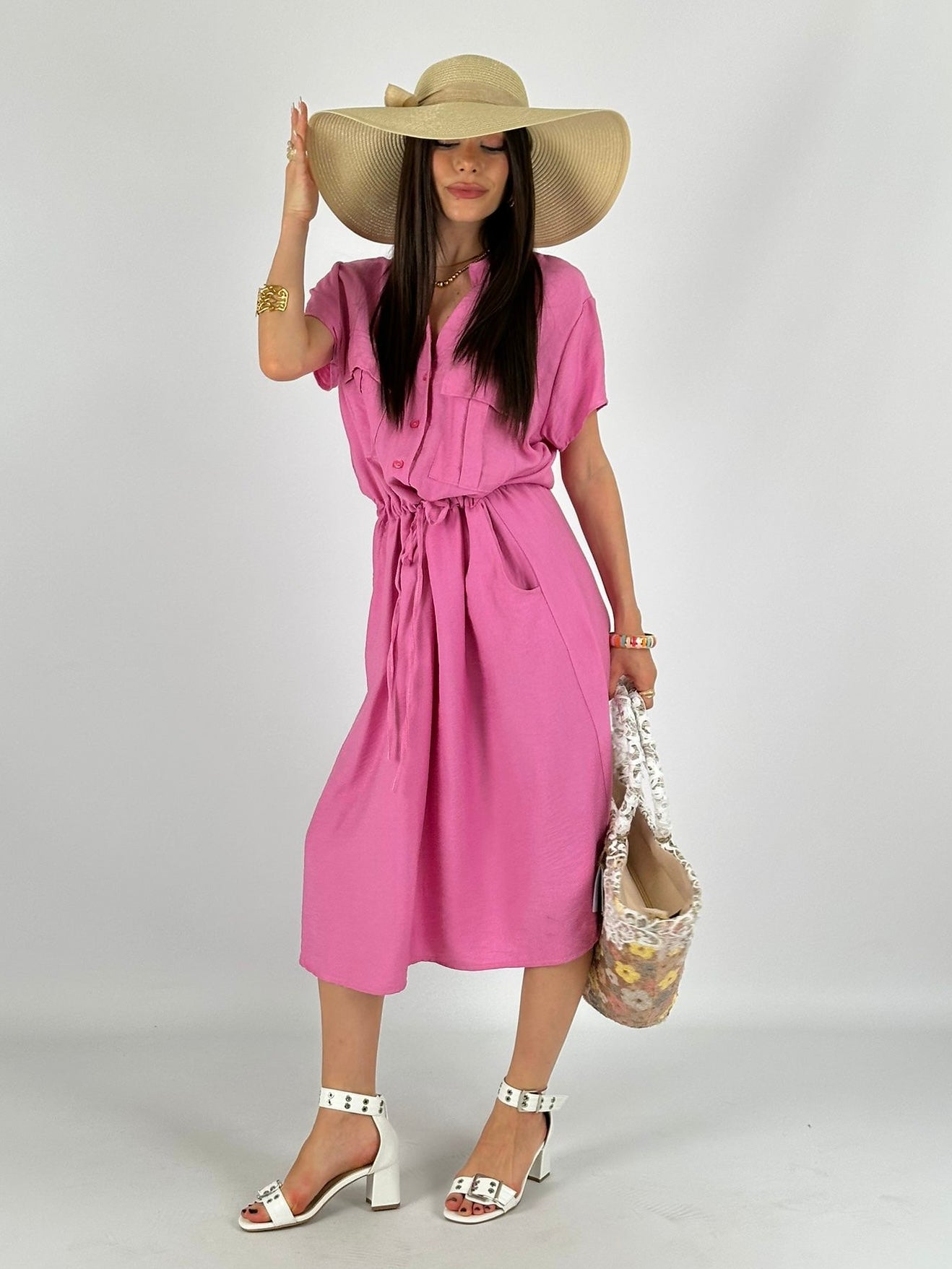 Abito coulisse rosa
