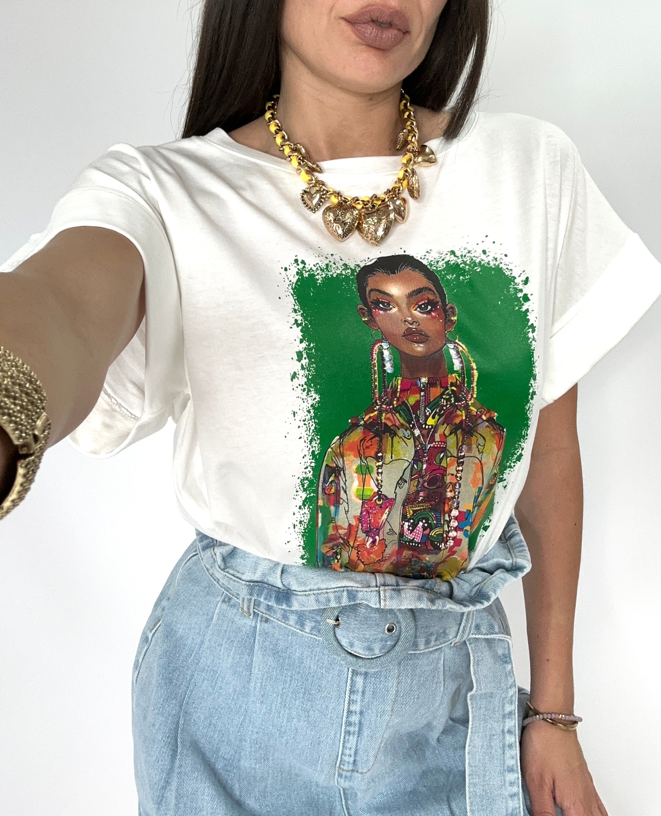 T-shirt 100% cotone ladies