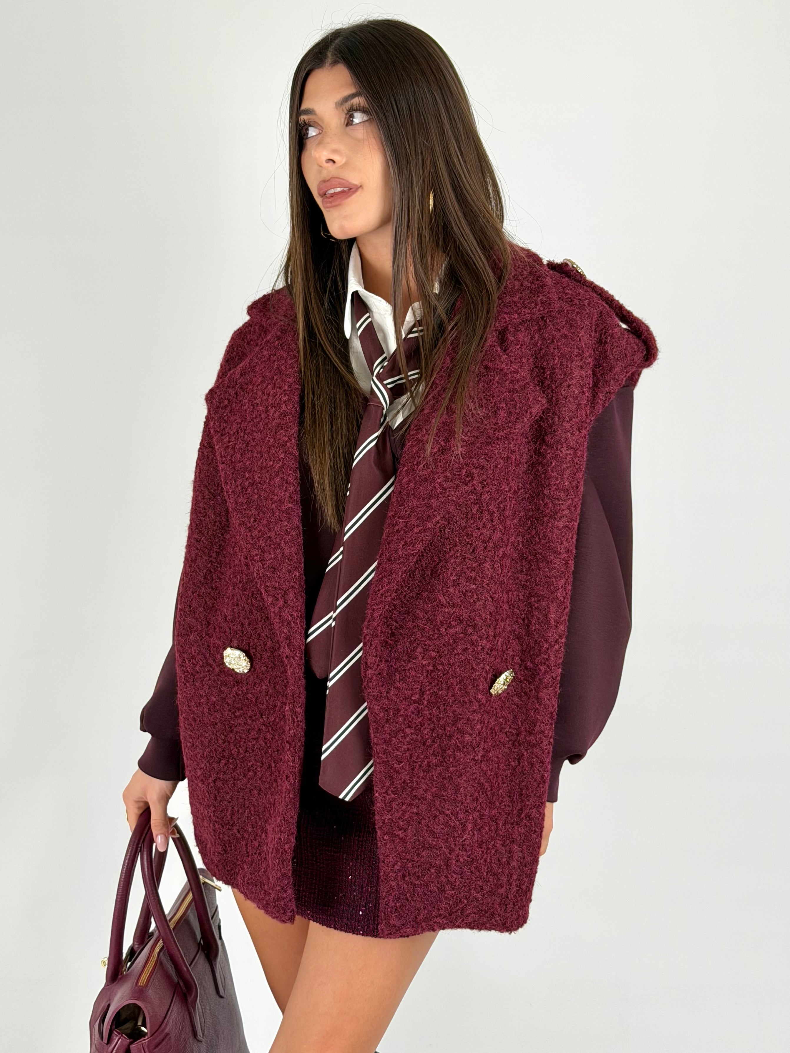 Smanicato gioiello bordeaux