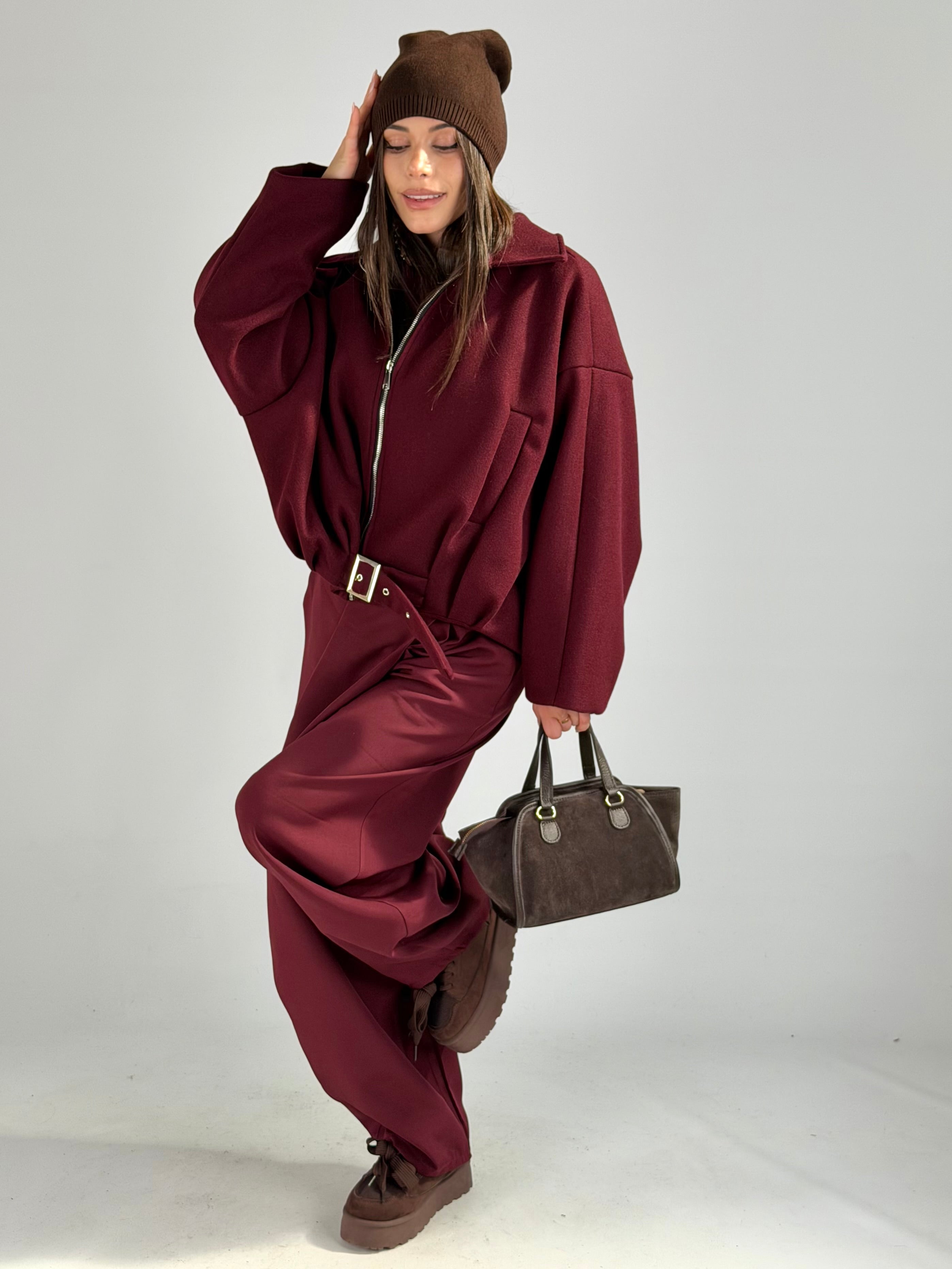 cappotto bomber delia bordeaux