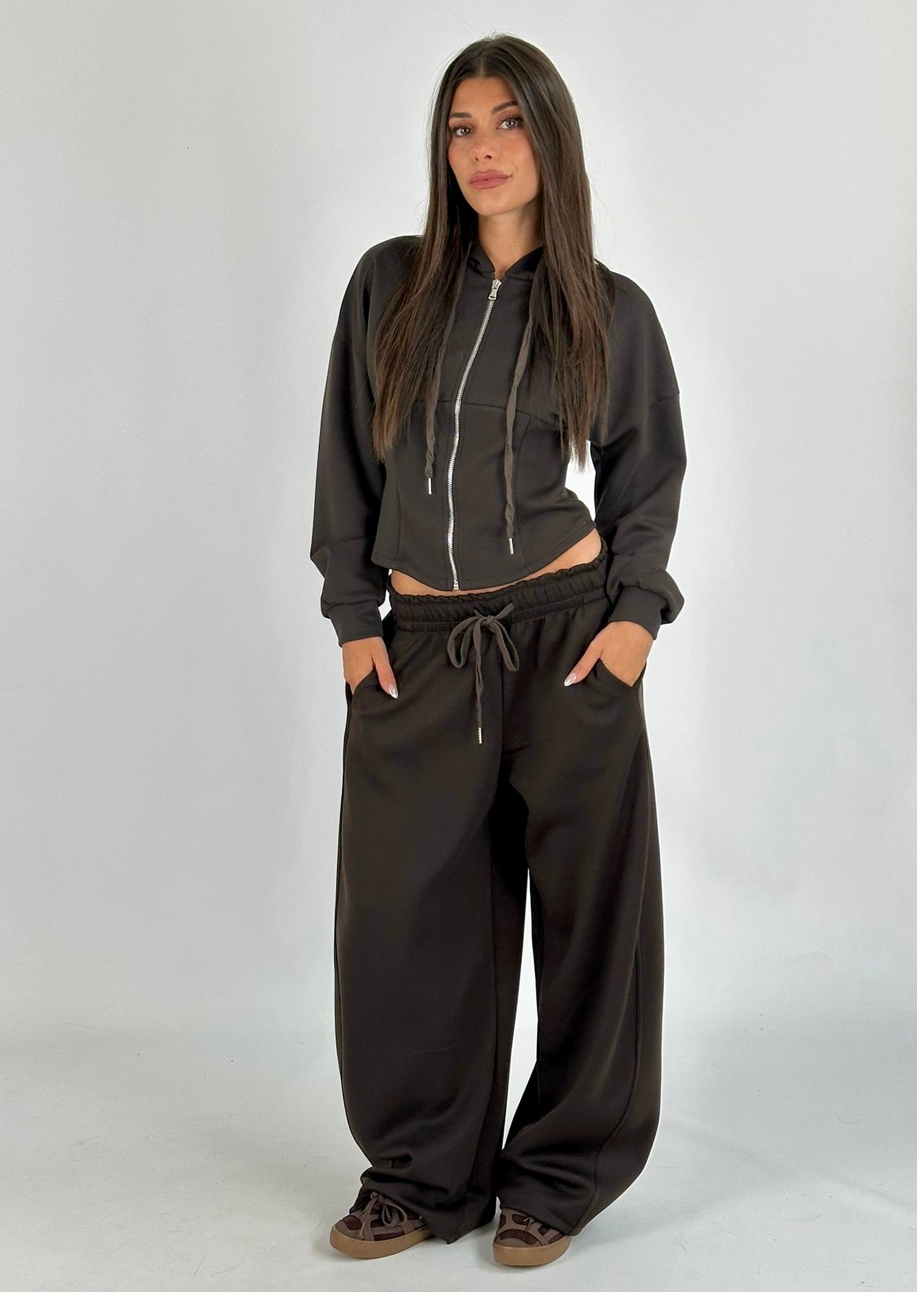 Pantalone tuta Gemma marrone