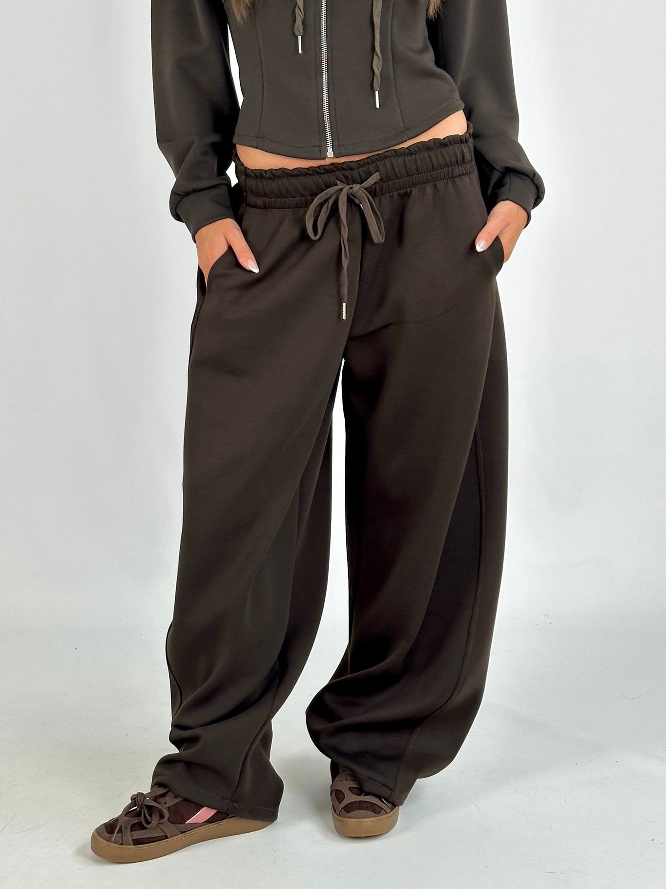 Pantalone tuta Gemma marrone