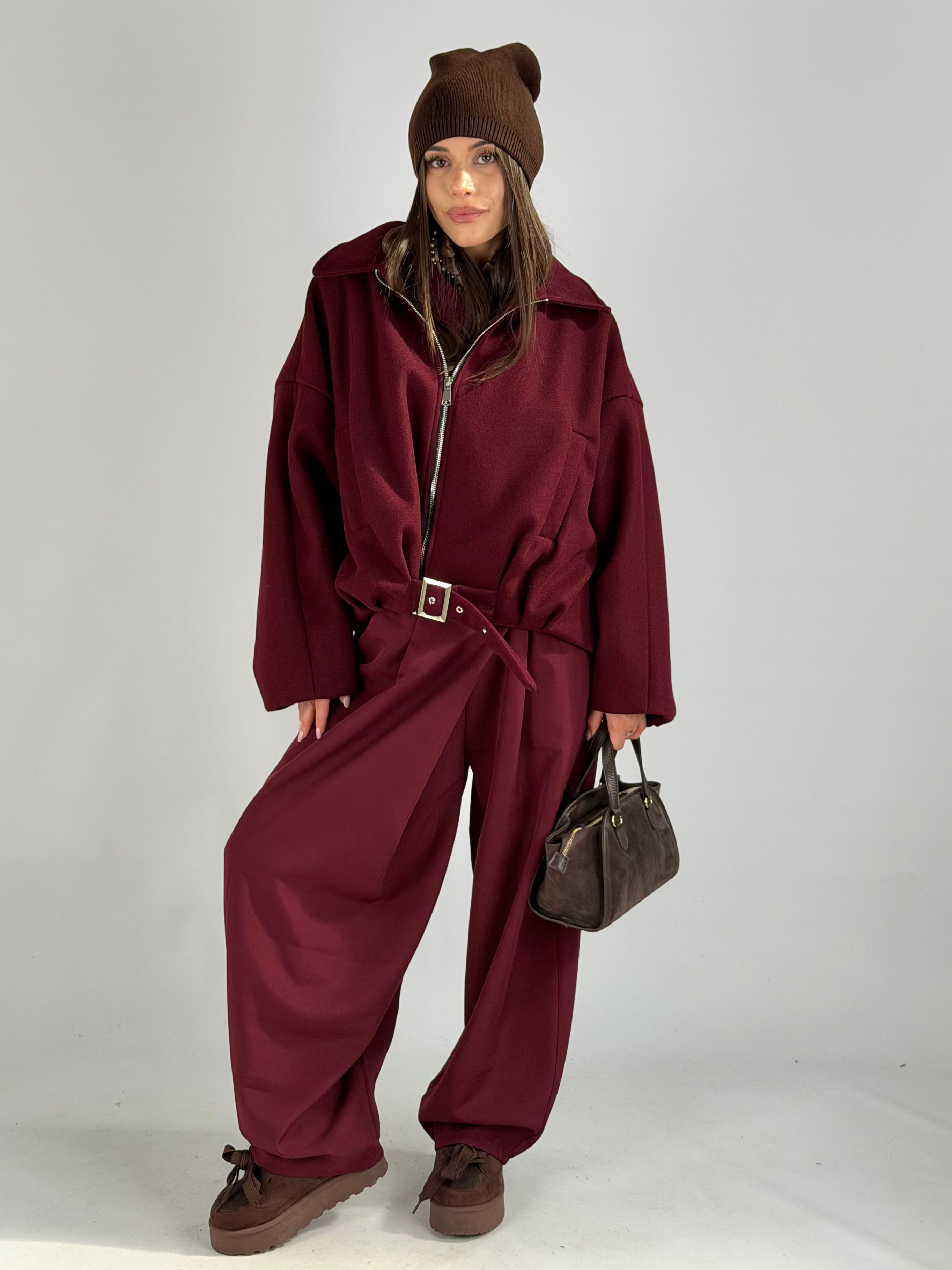cappotto bomber delia bordeaux