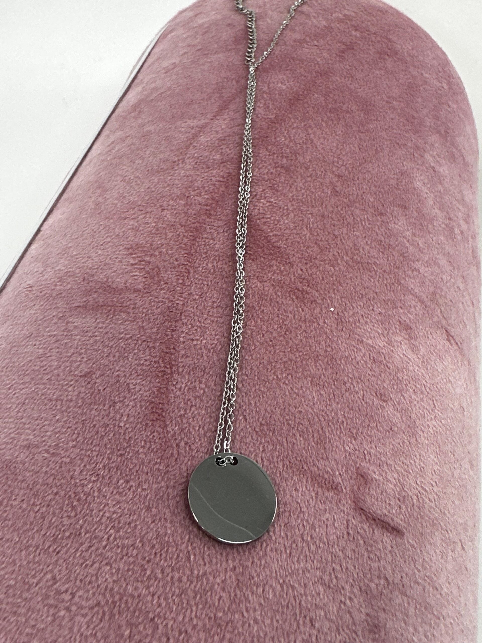 Collana placca rotonda personalizzabile