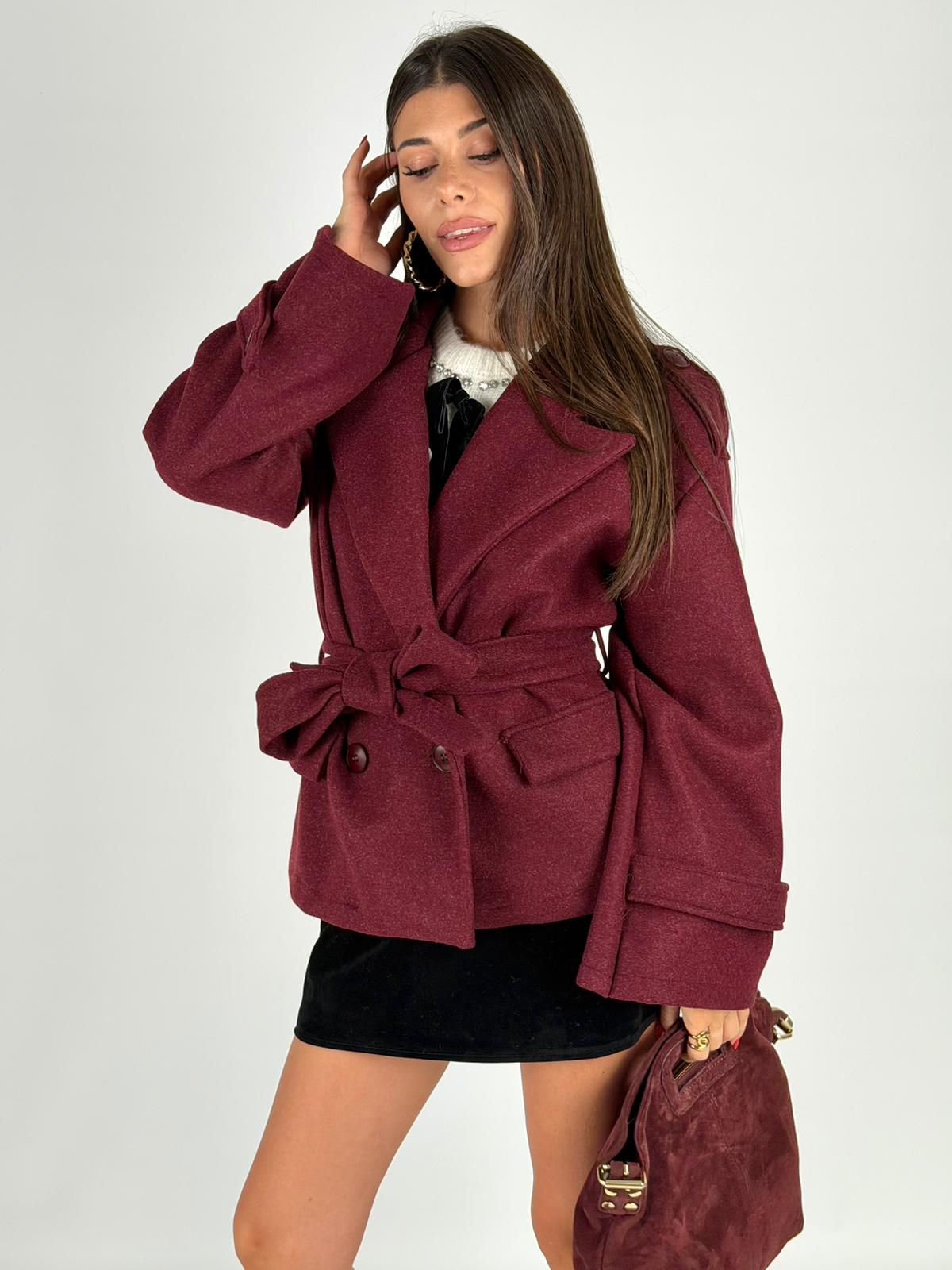 Cappotto Clara bordeaux