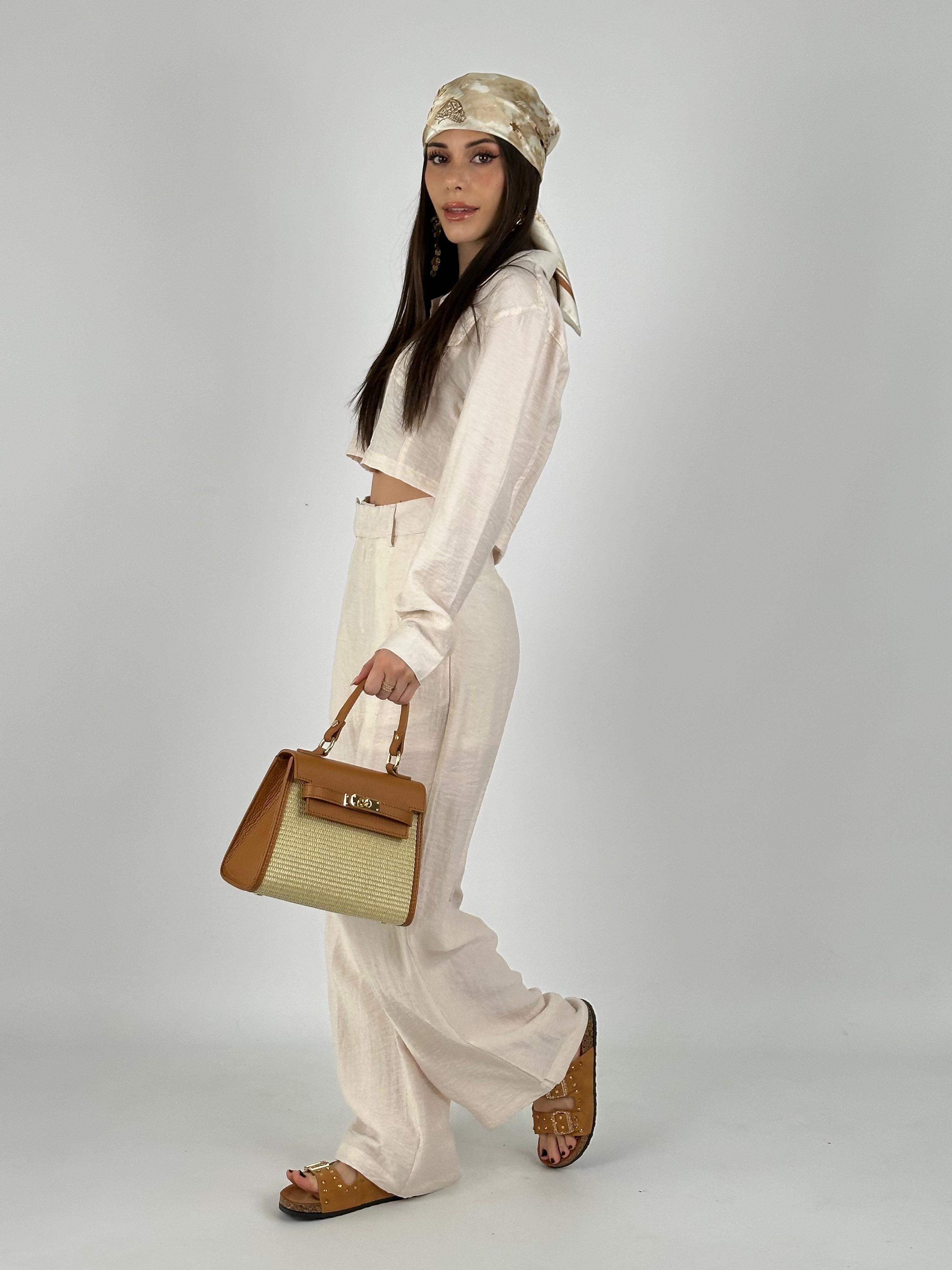 Pantalone completo adele beige