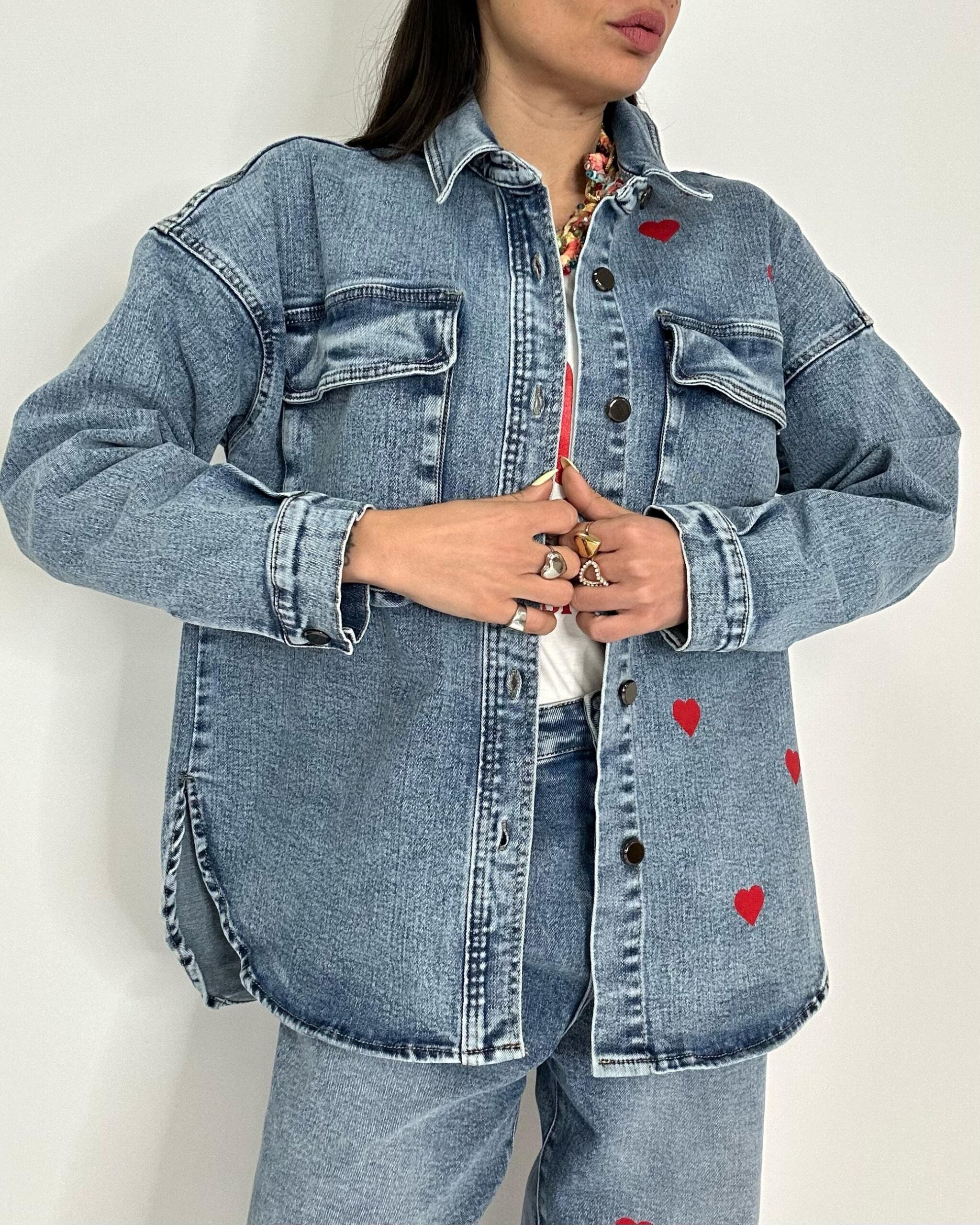 CAMICIA VALENTINE 389 cuori rossi