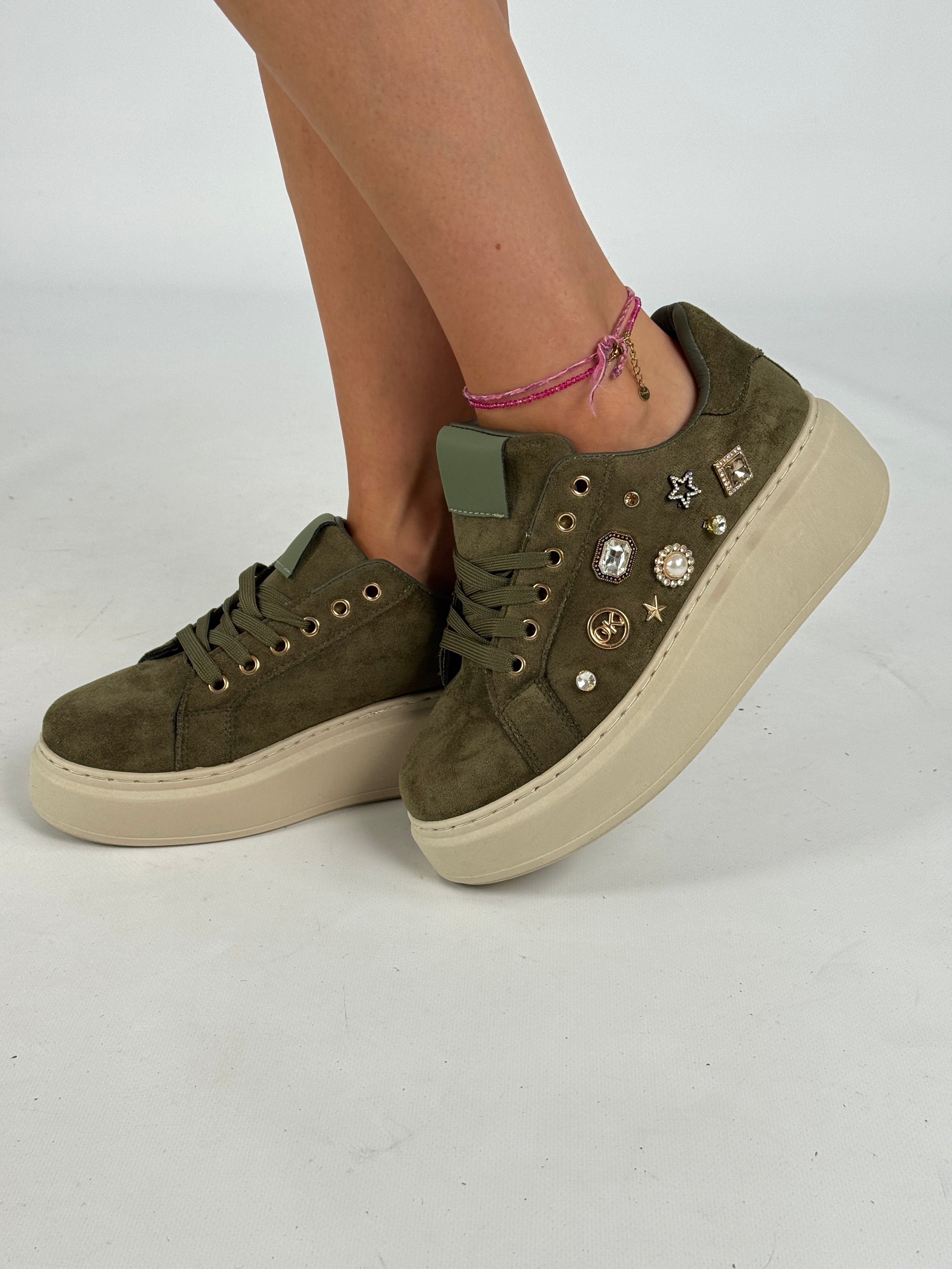 Sneakers gioiello verde