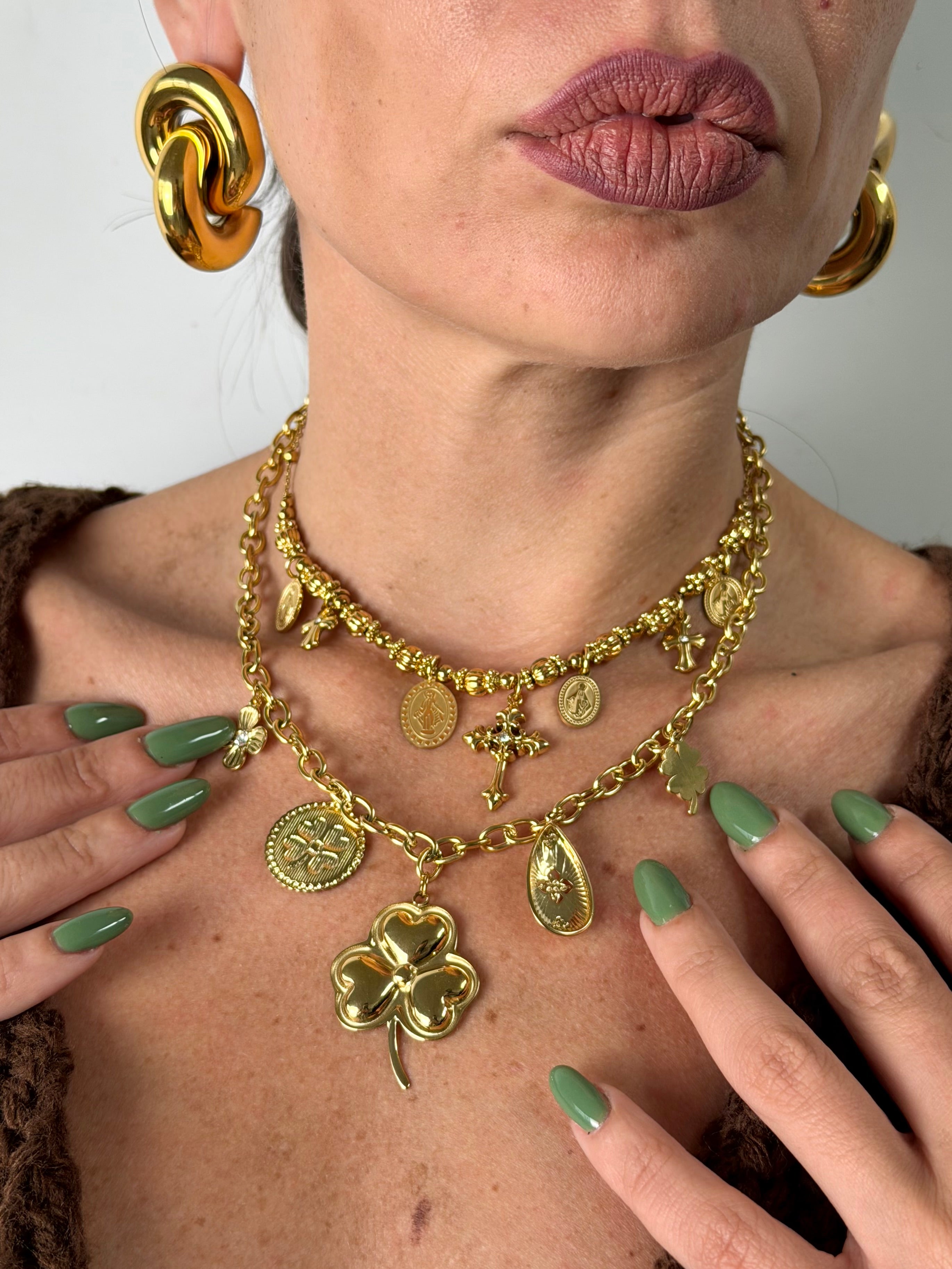 Collana portafortuna con charme- 2 colori