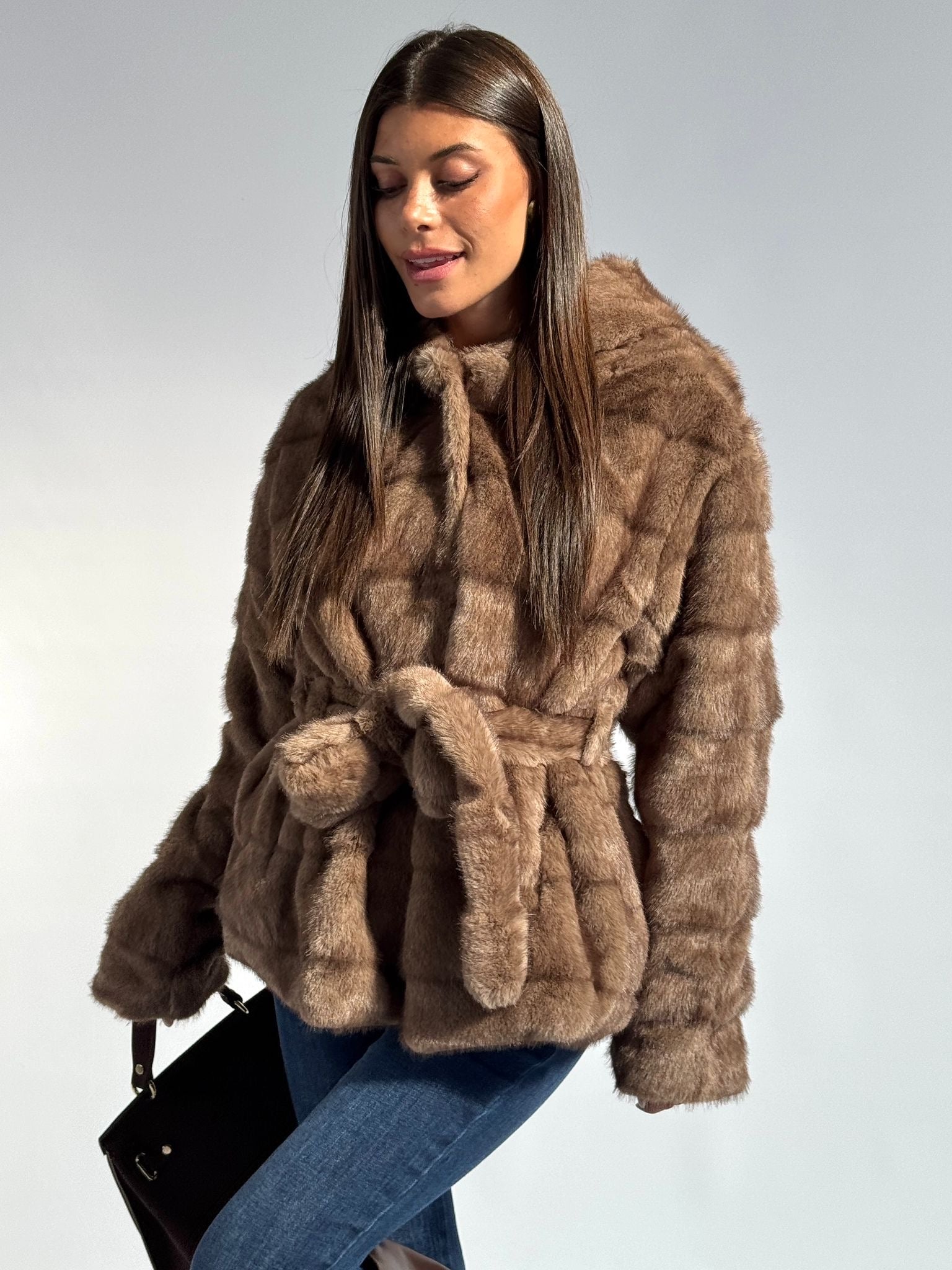 Pelliccia Yara tabacco