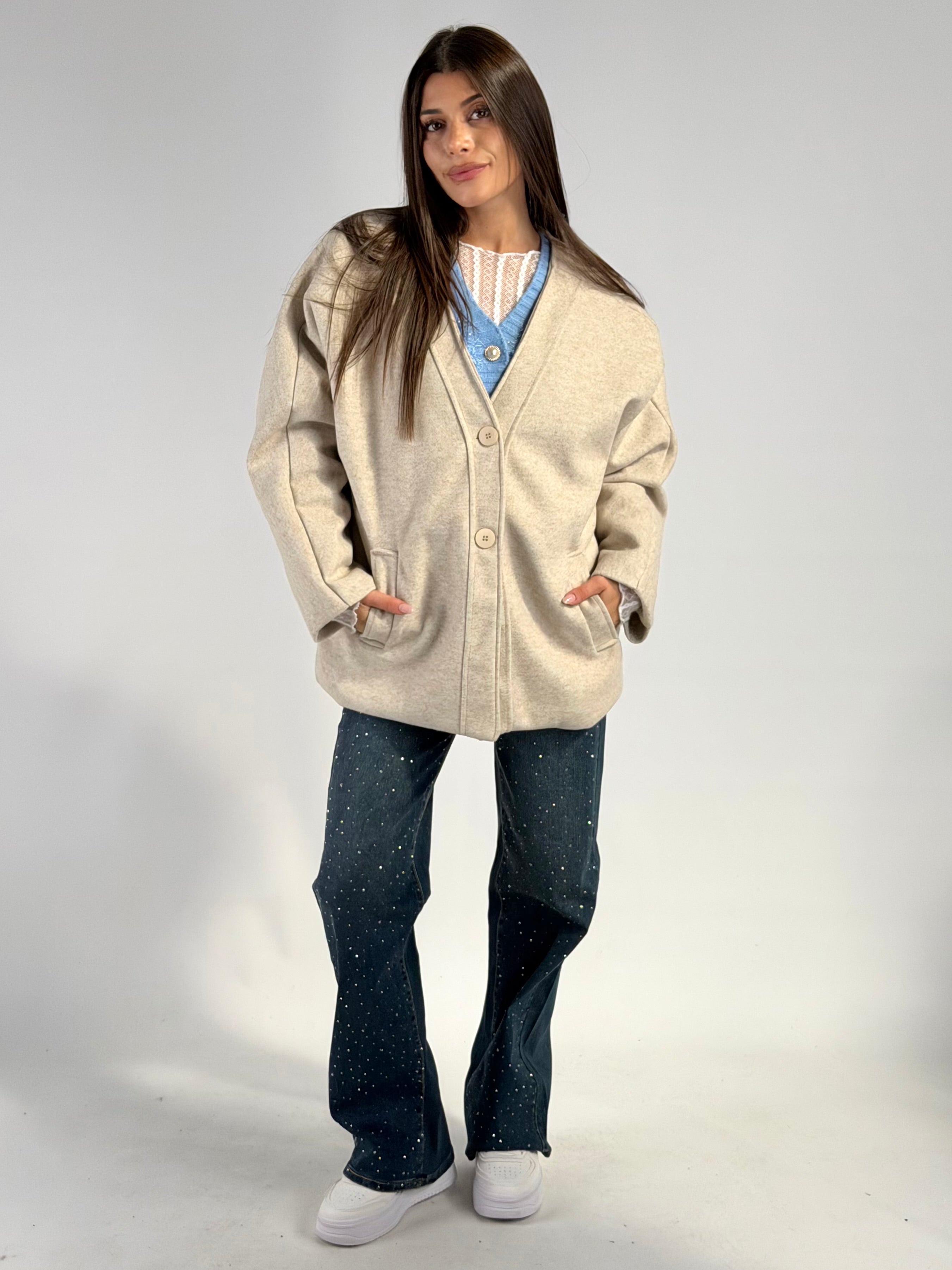 cappotto bomber patricia panna