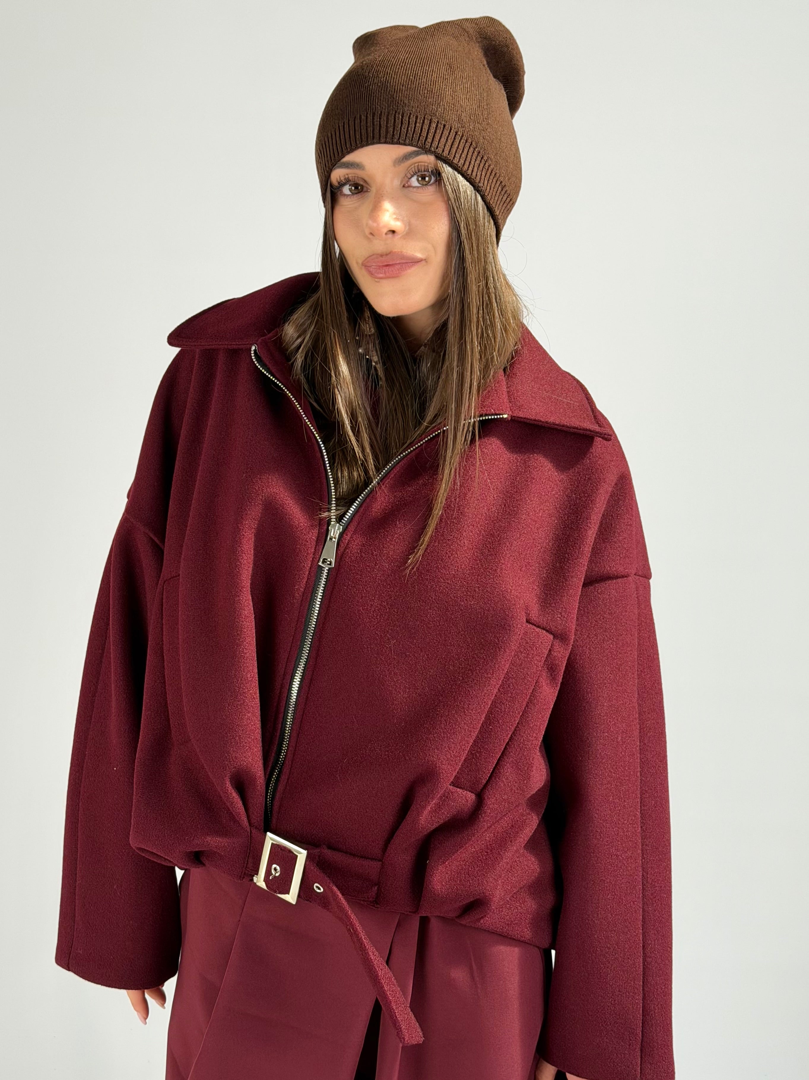 cappotto bomber delia bordeaux