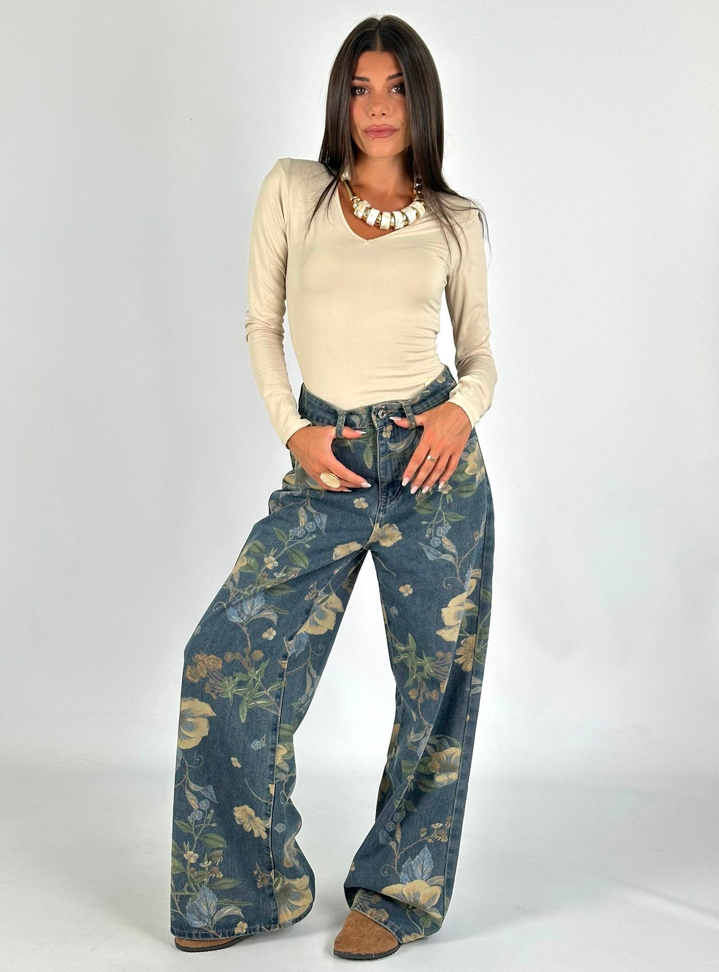 Jeans Floreale