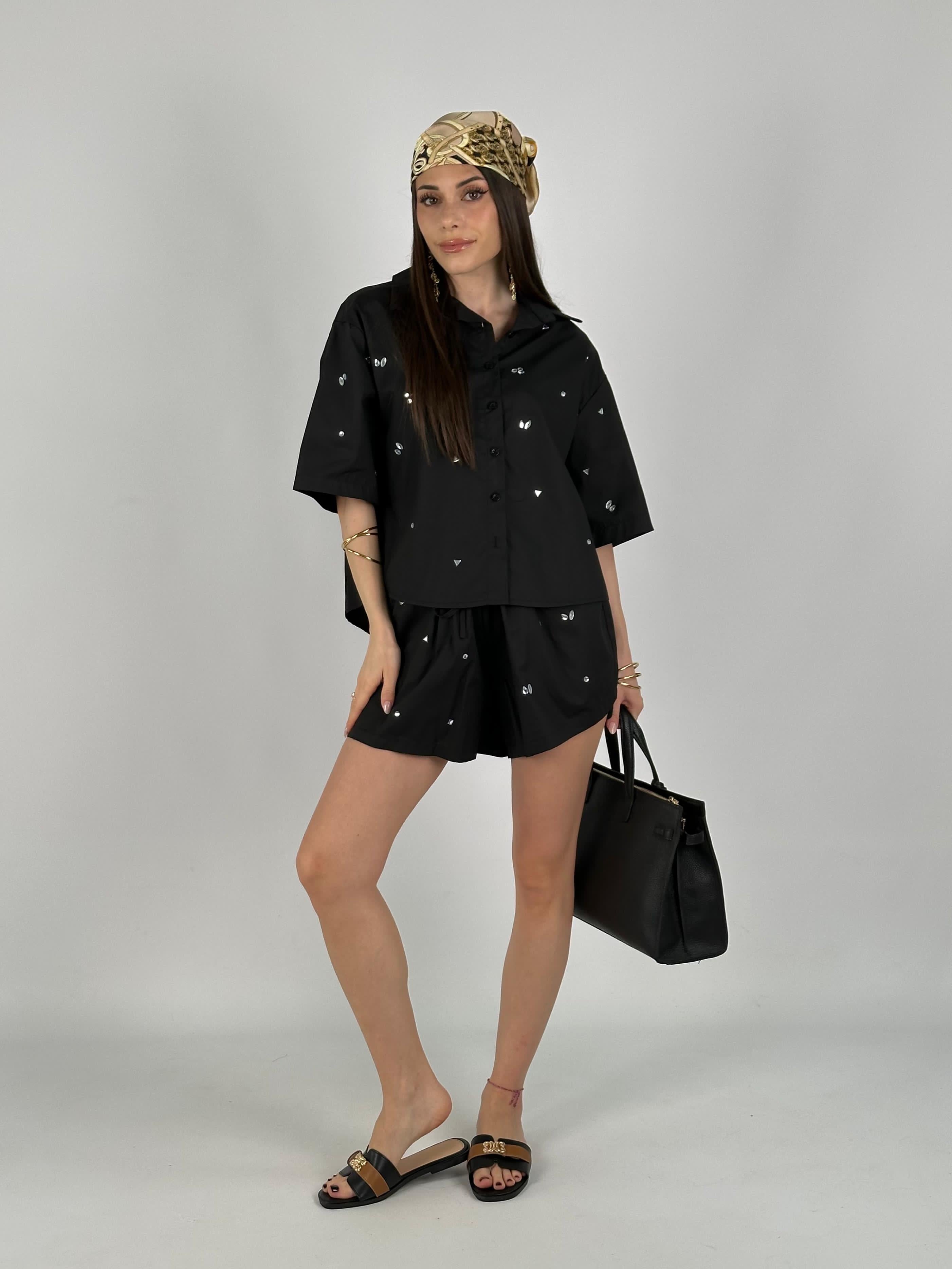 Camicia completo shining nero