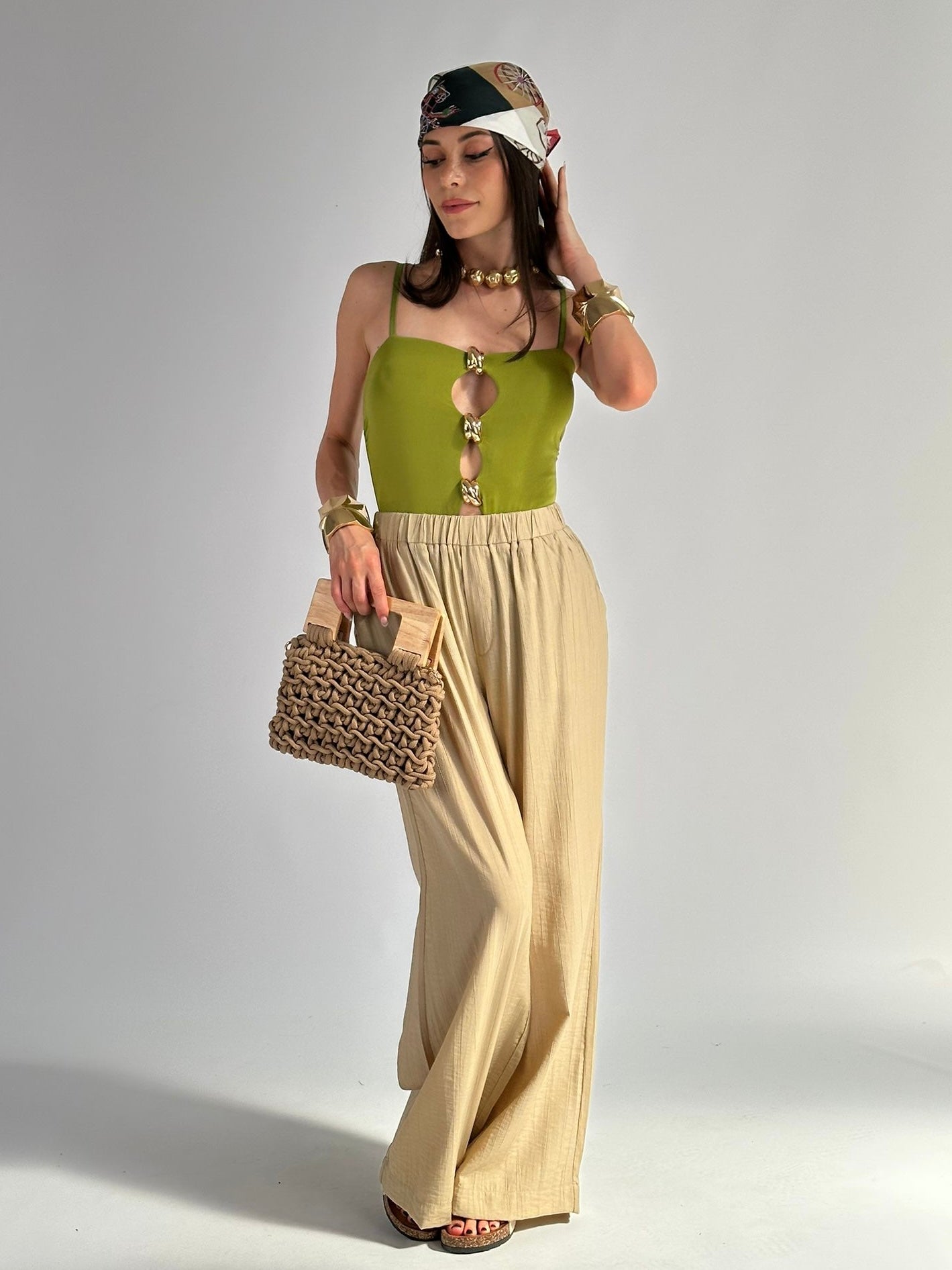 Pantalone Fly beige