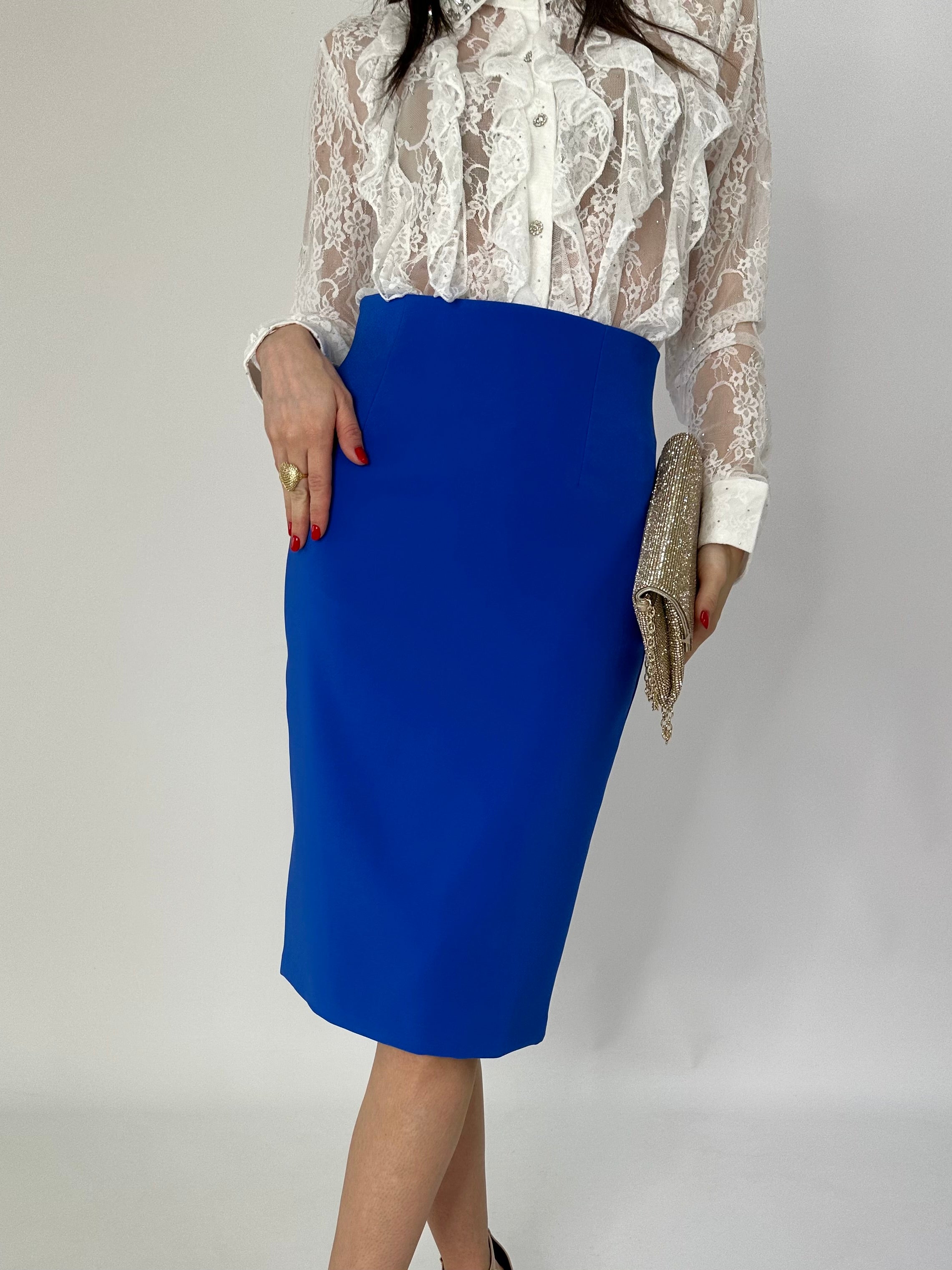 Gonna elasticizzata lounghette blu