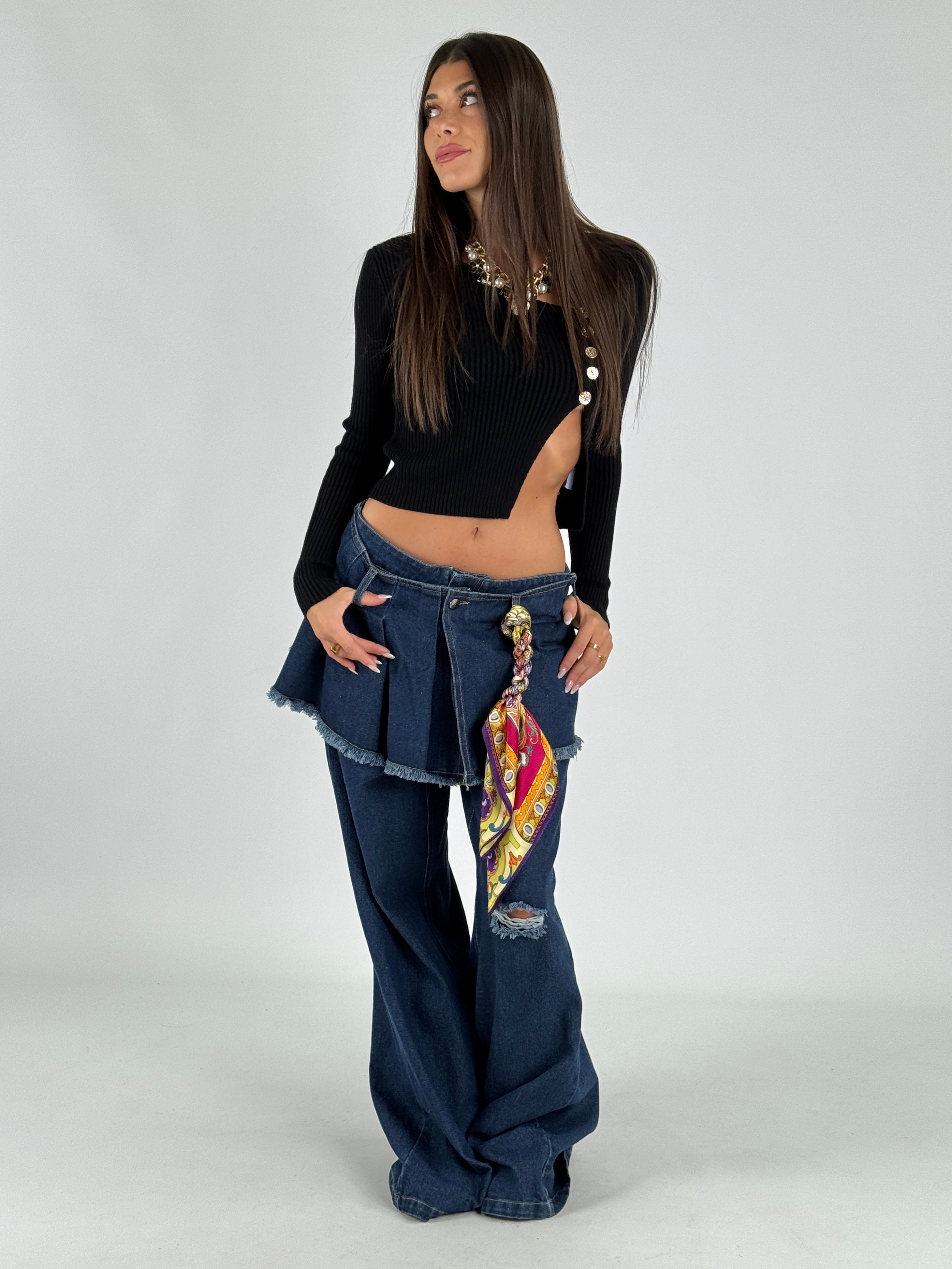 Jeans gonnellino
