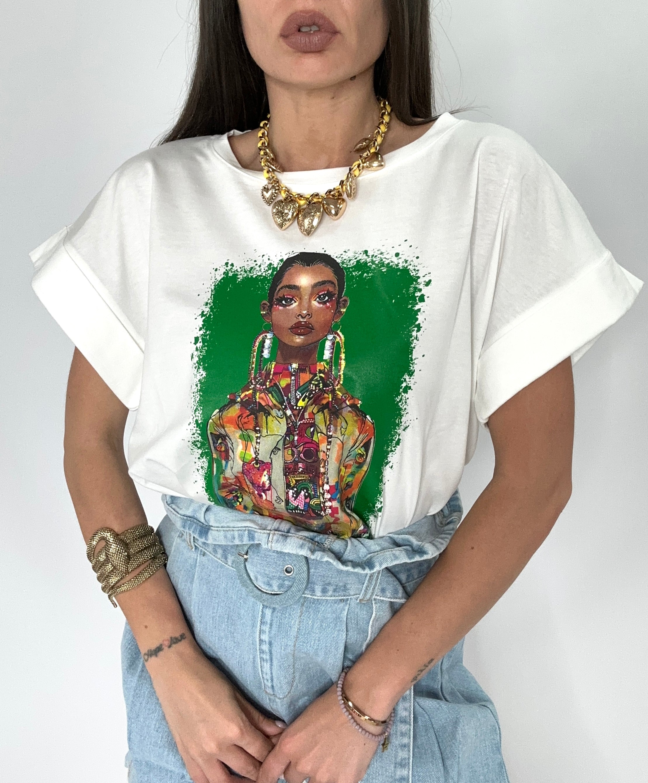T-shirt 100% cotone ladies