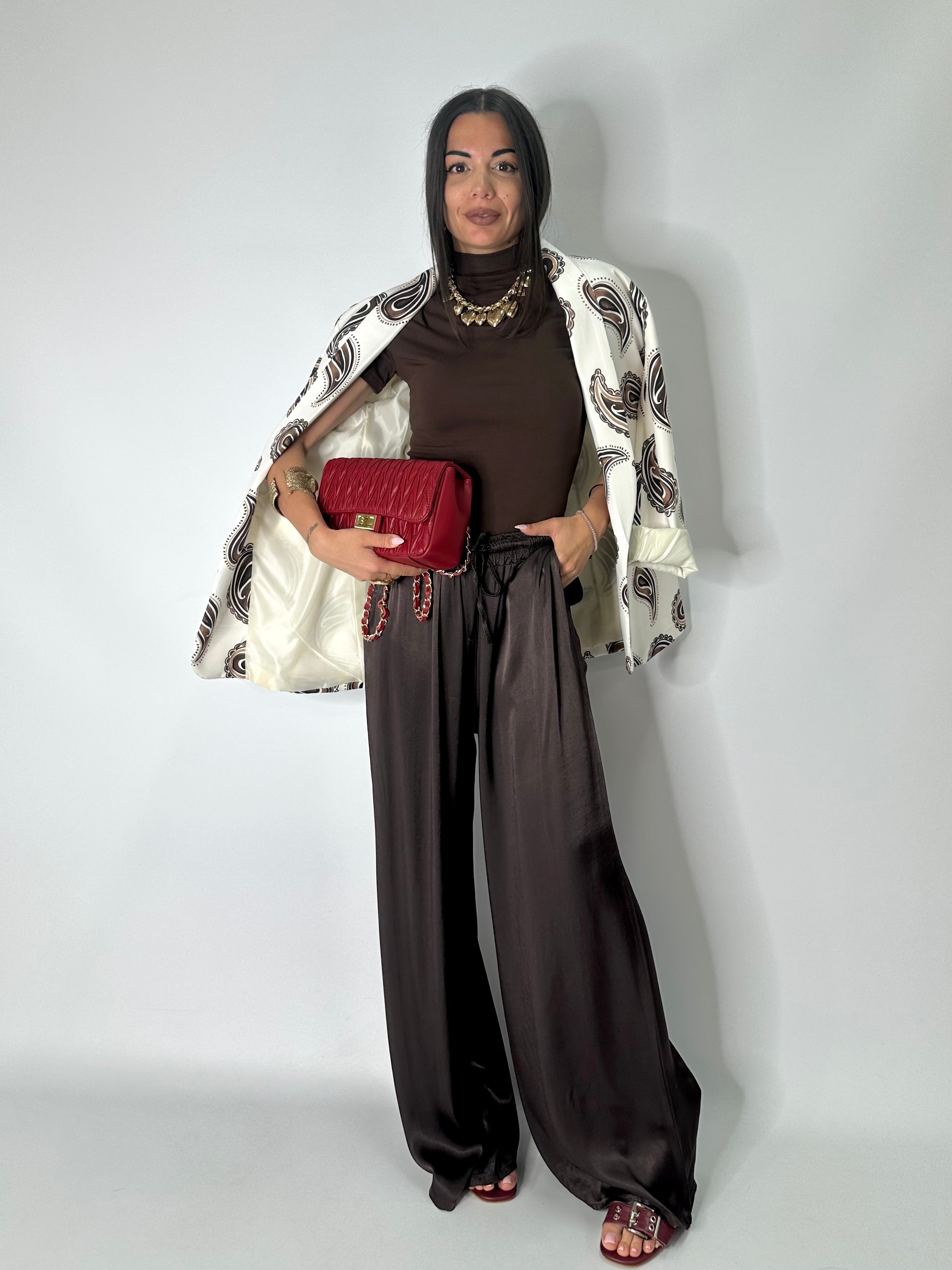 Giacca Capri beige e marrone
