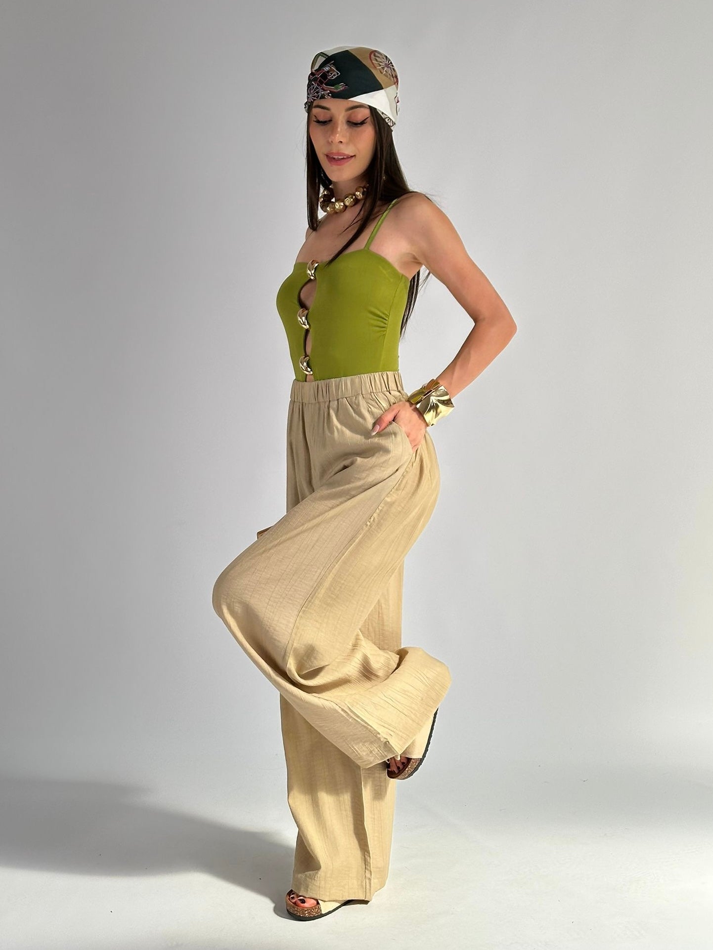 Pantalone Fly beige