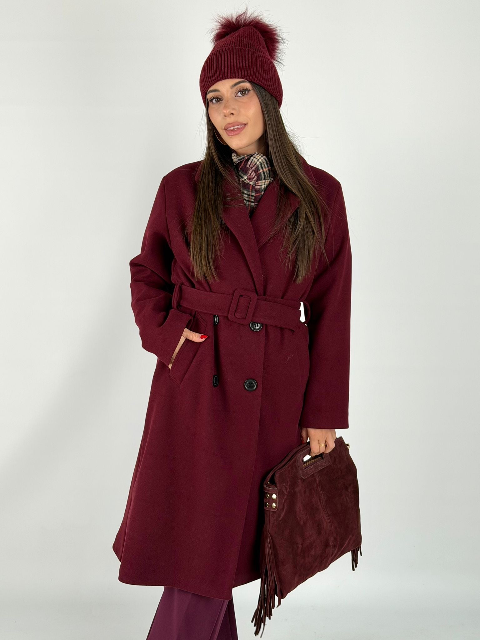 Maxi cappotto DESY bordeaux