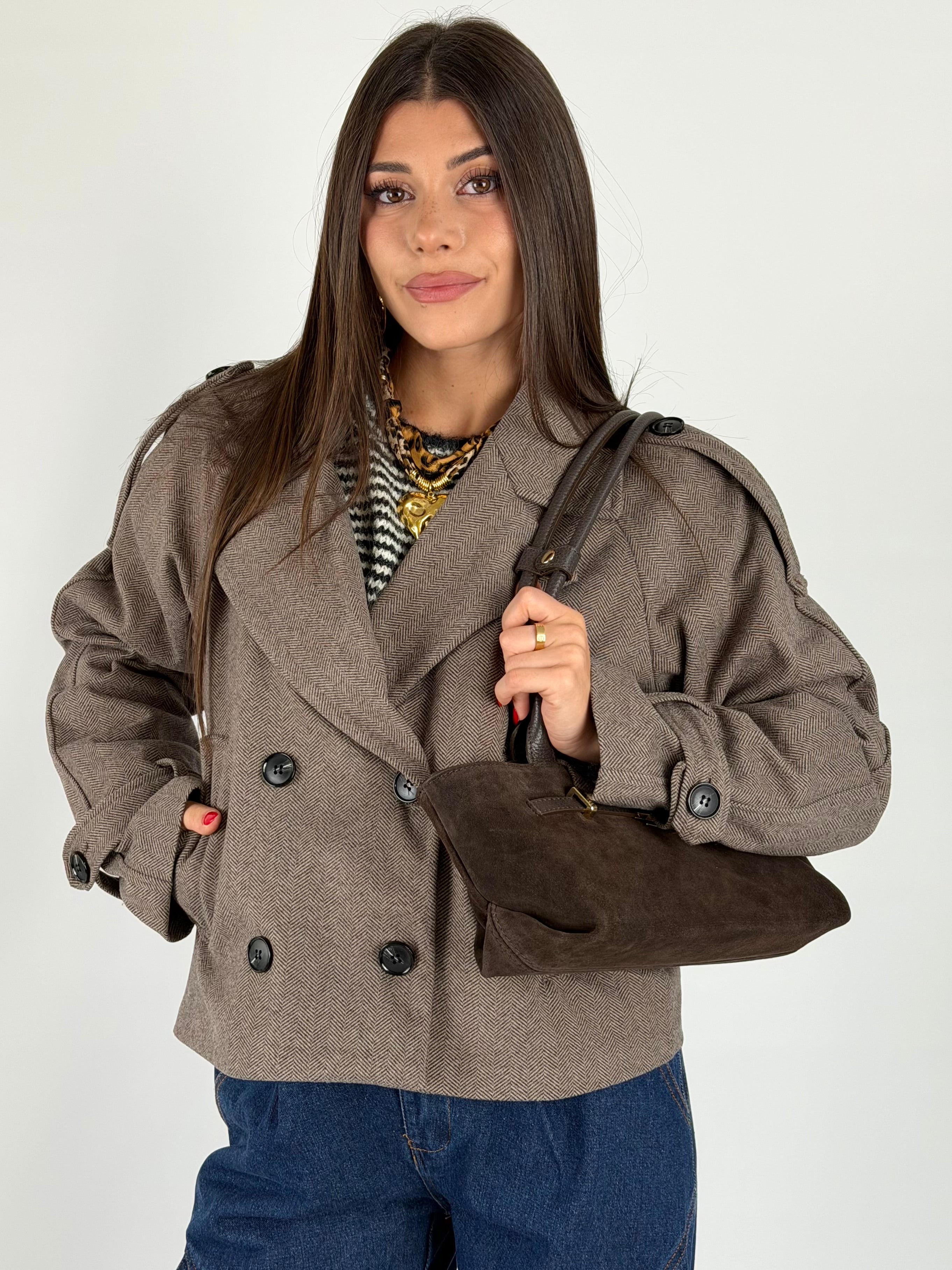 Maxi cappotto panno moro