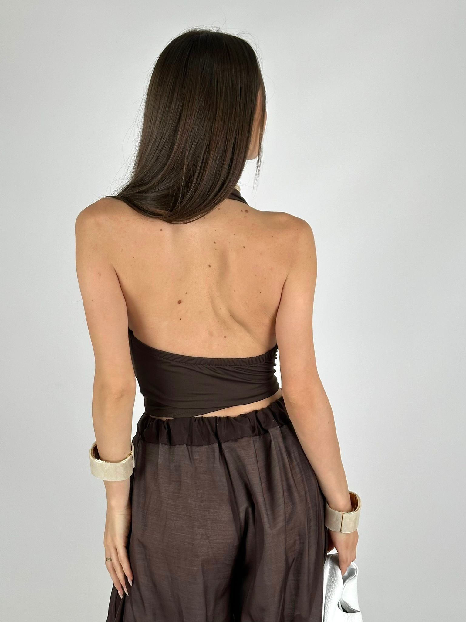 Top scollo V moro