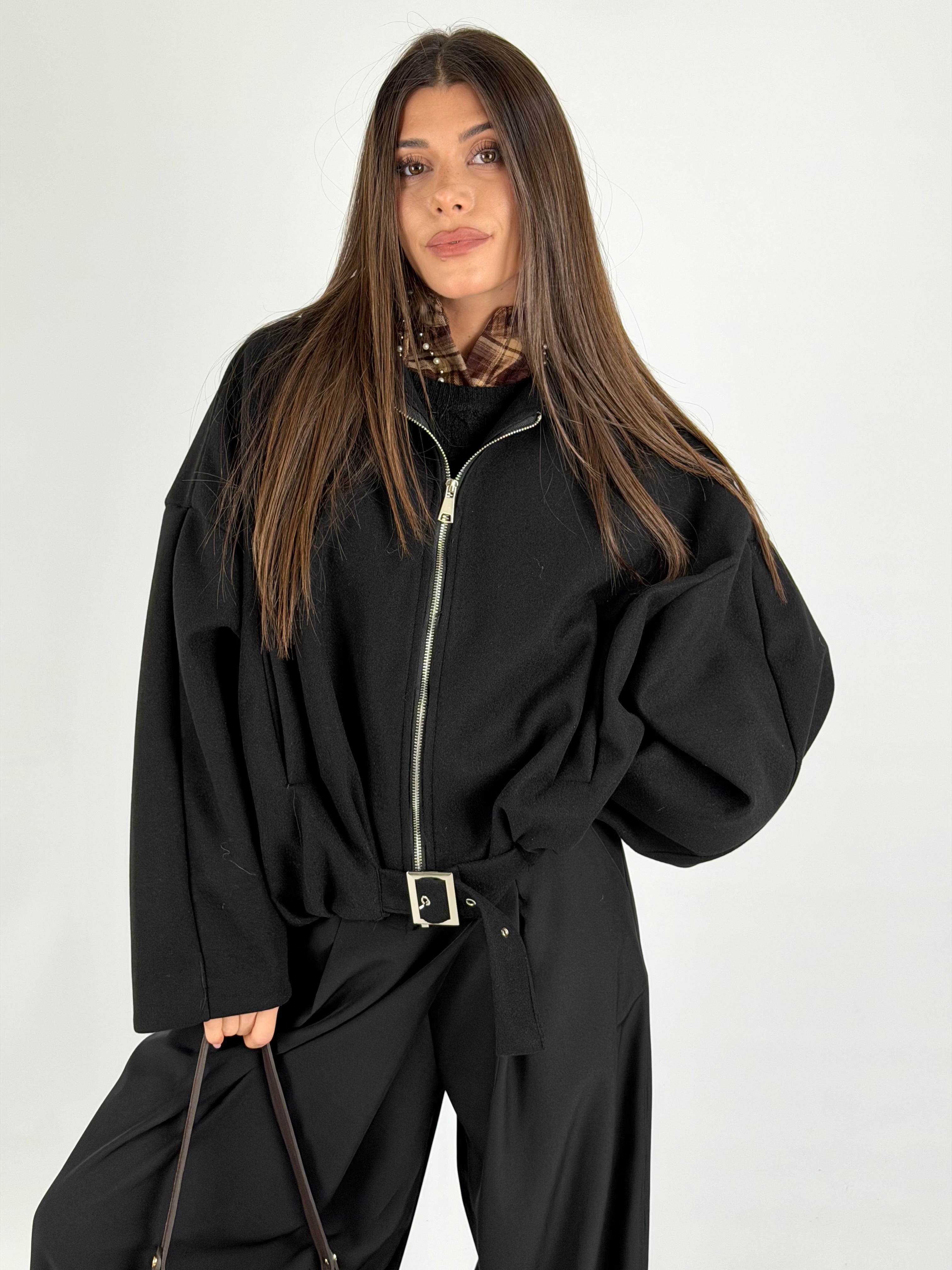 cappotto bomber delia nero
