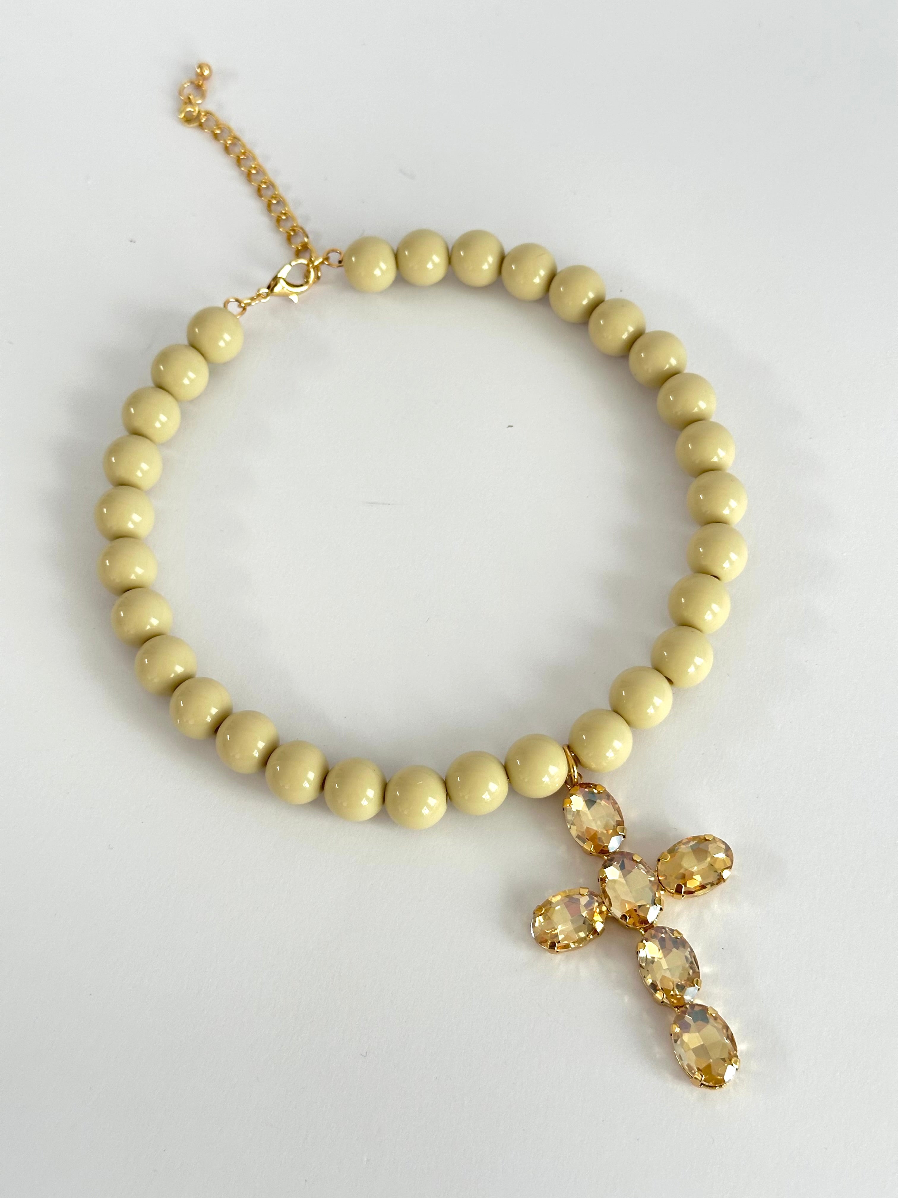maxi Collana croce colorata