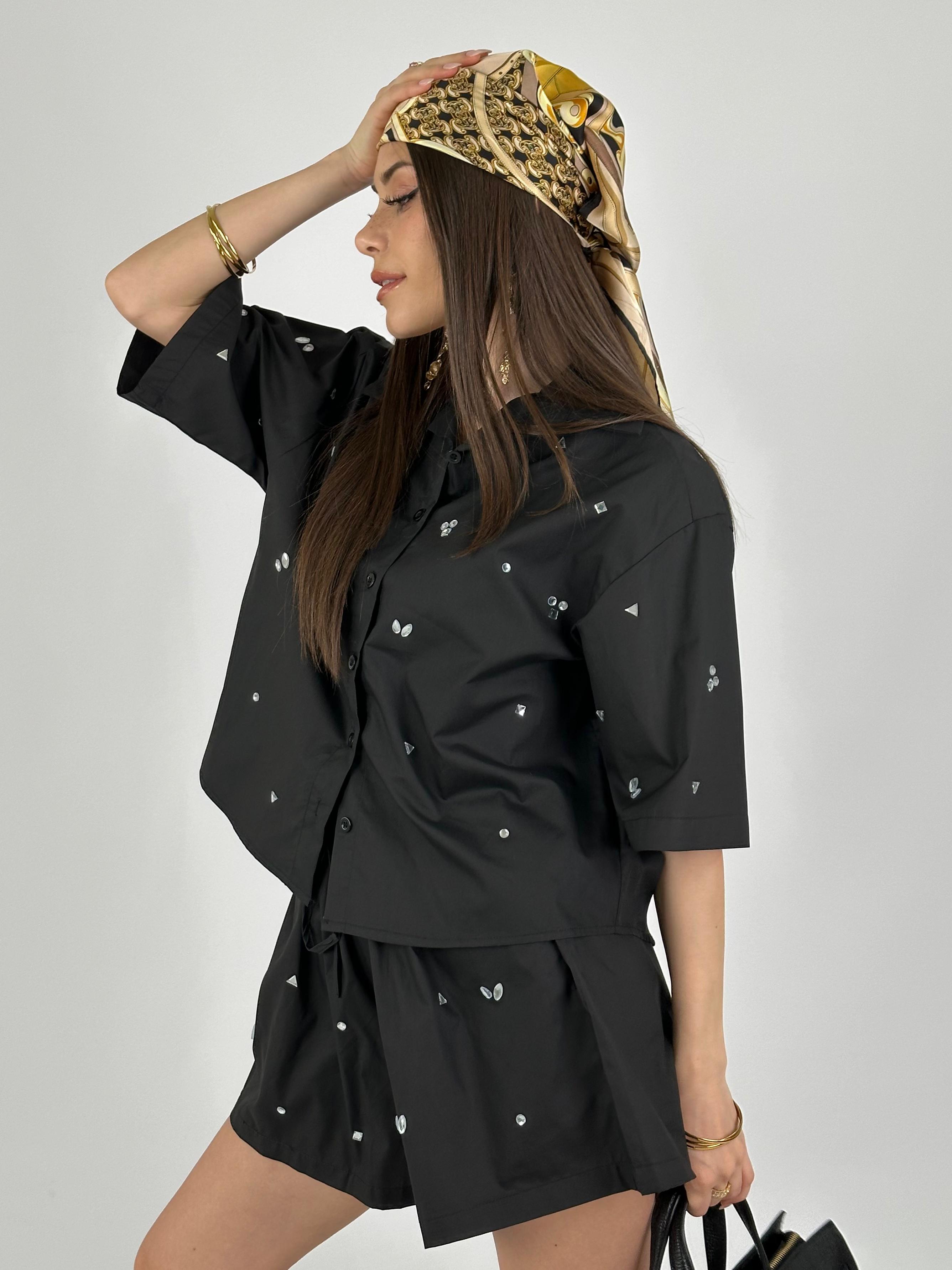 Camicia completo shining nero