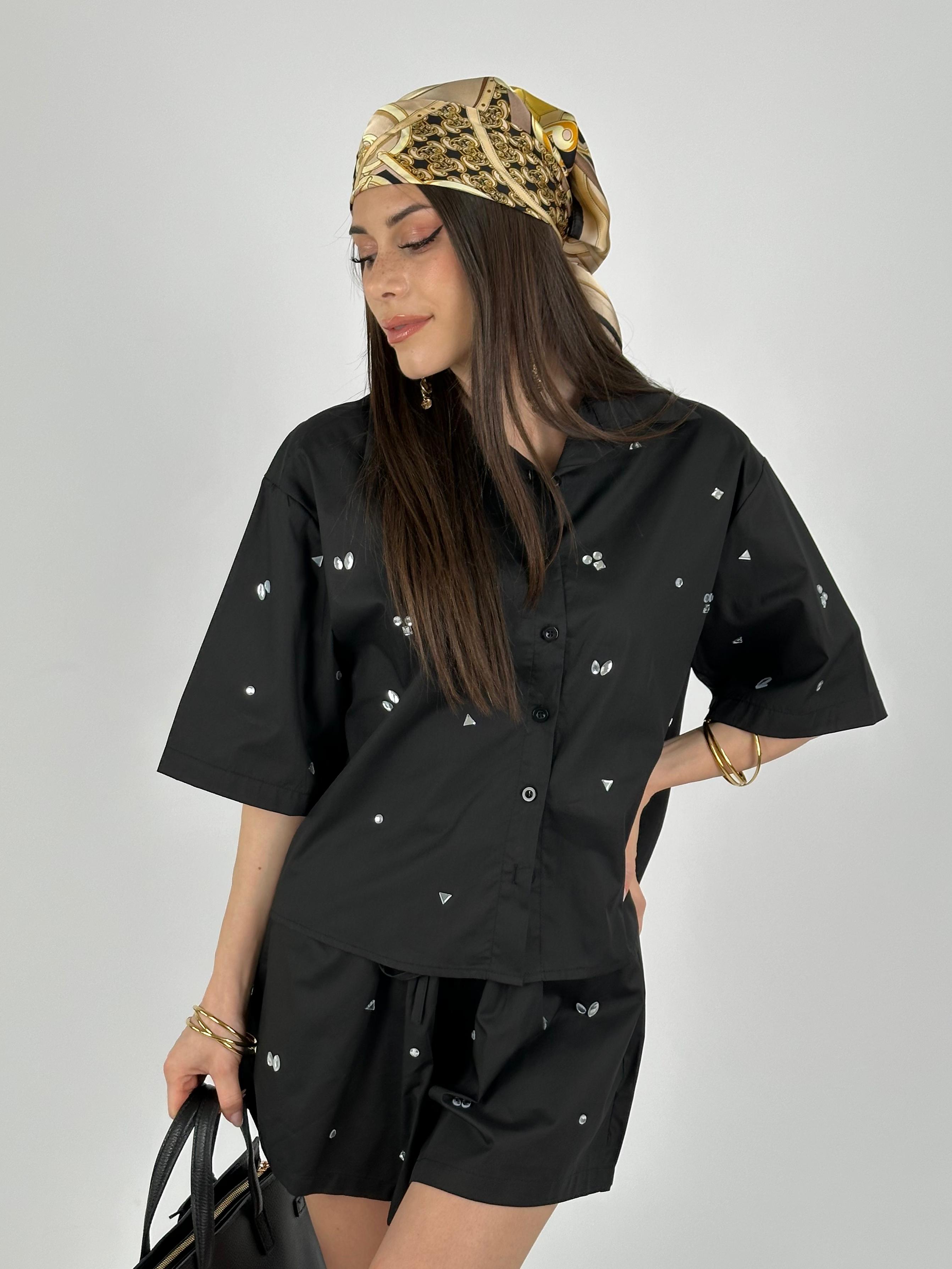Camicia completo shining nero