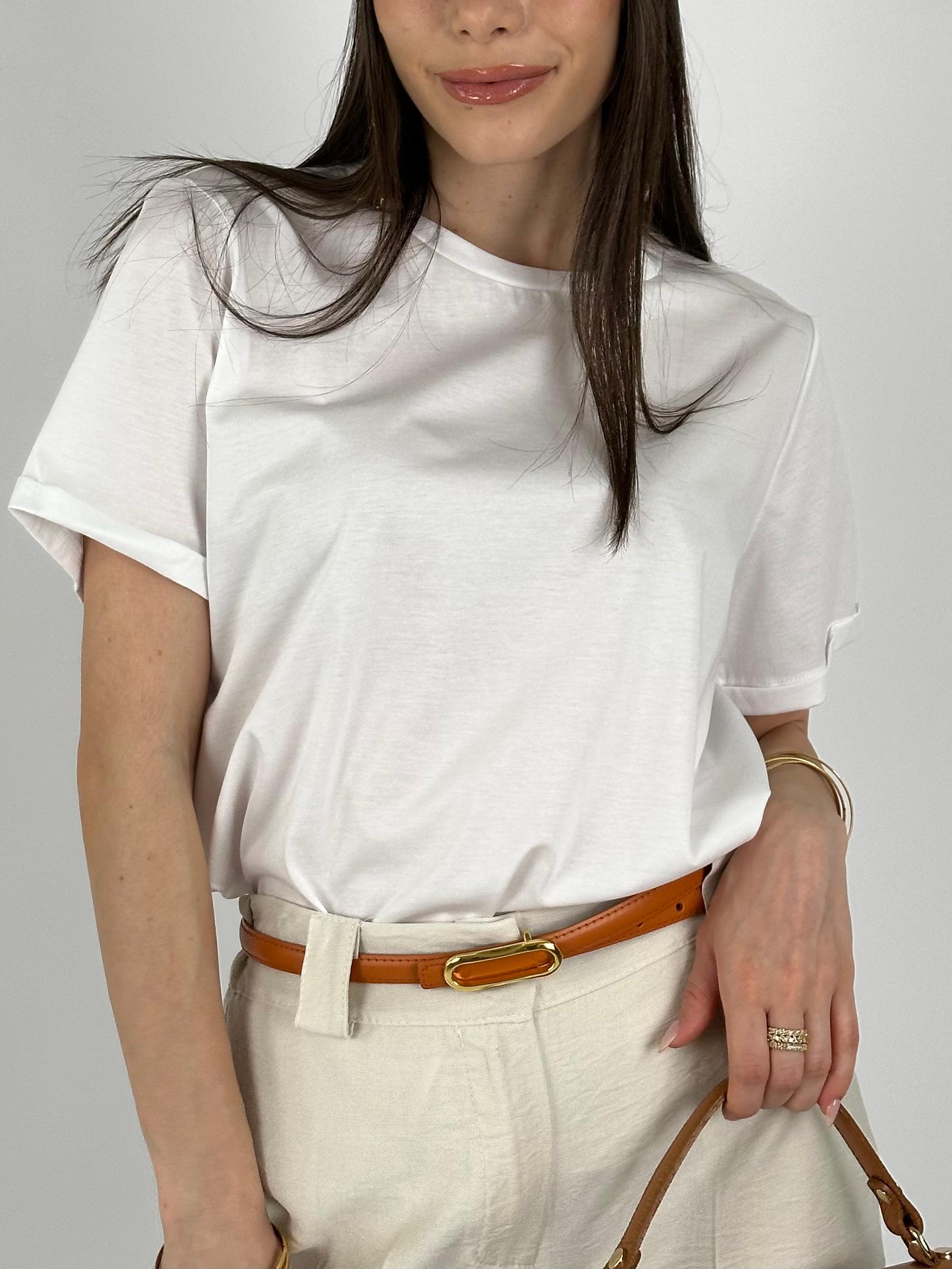 T-shirt monocolore bianca