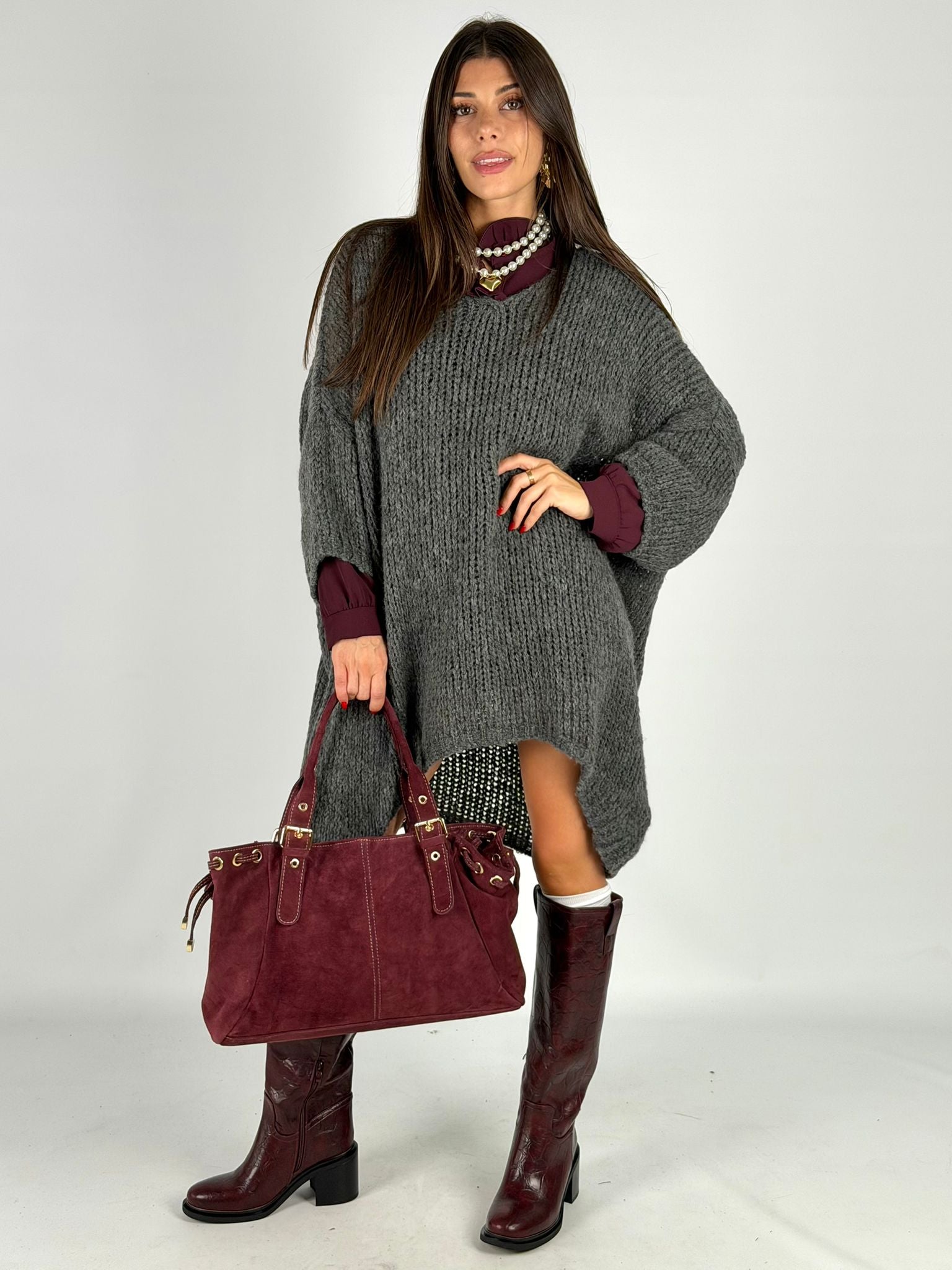 Abito/maglione Adriana grigio