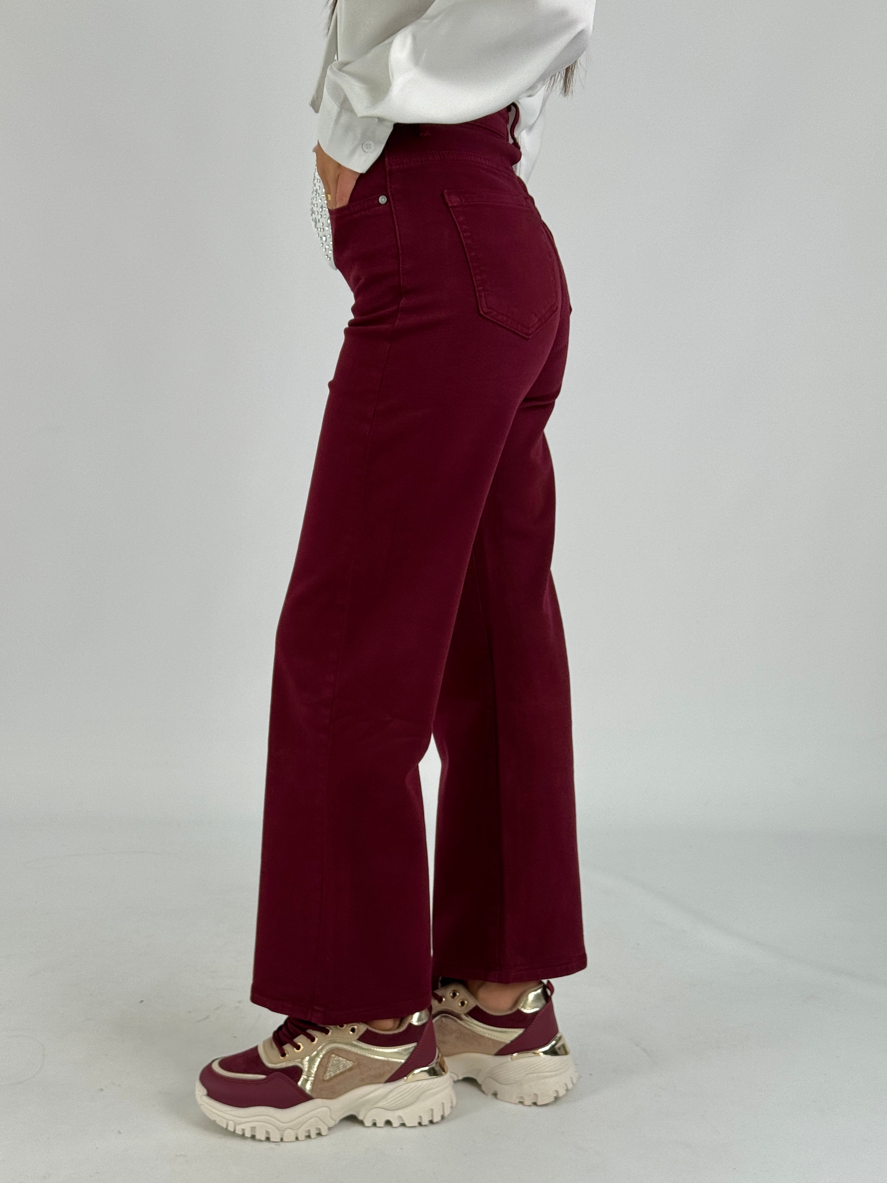 Jeans Vicy bordeaux