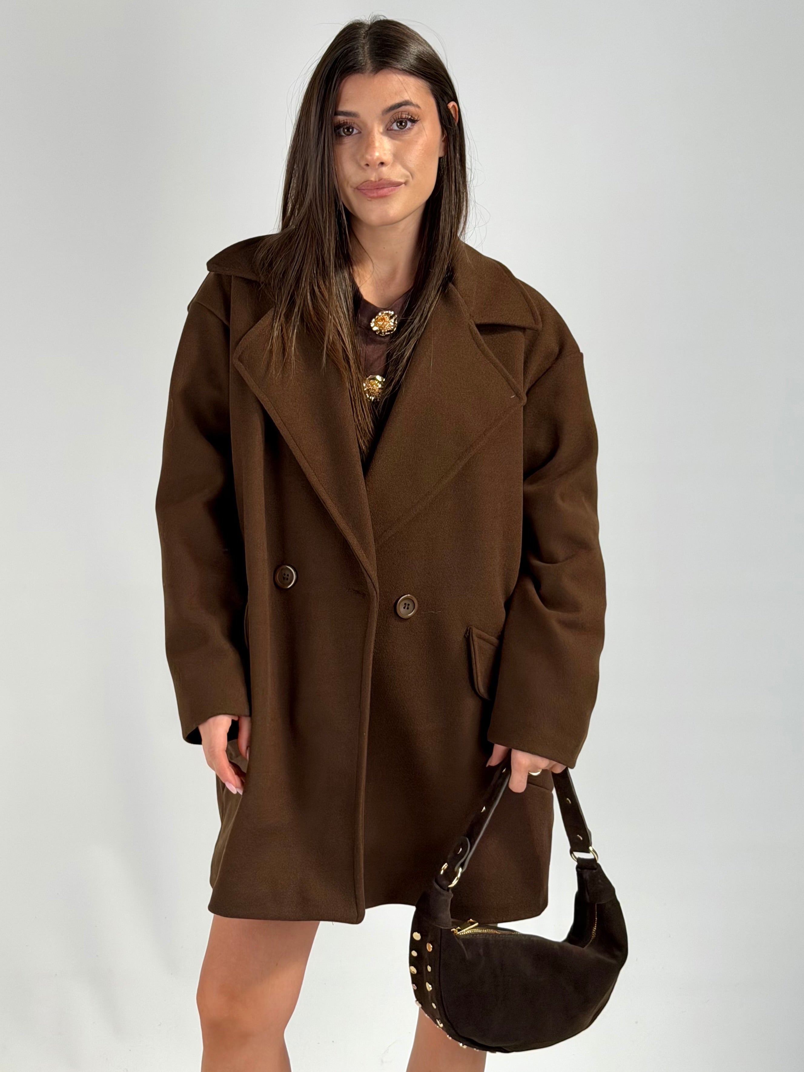 Cappotto doppio petto felicia moro