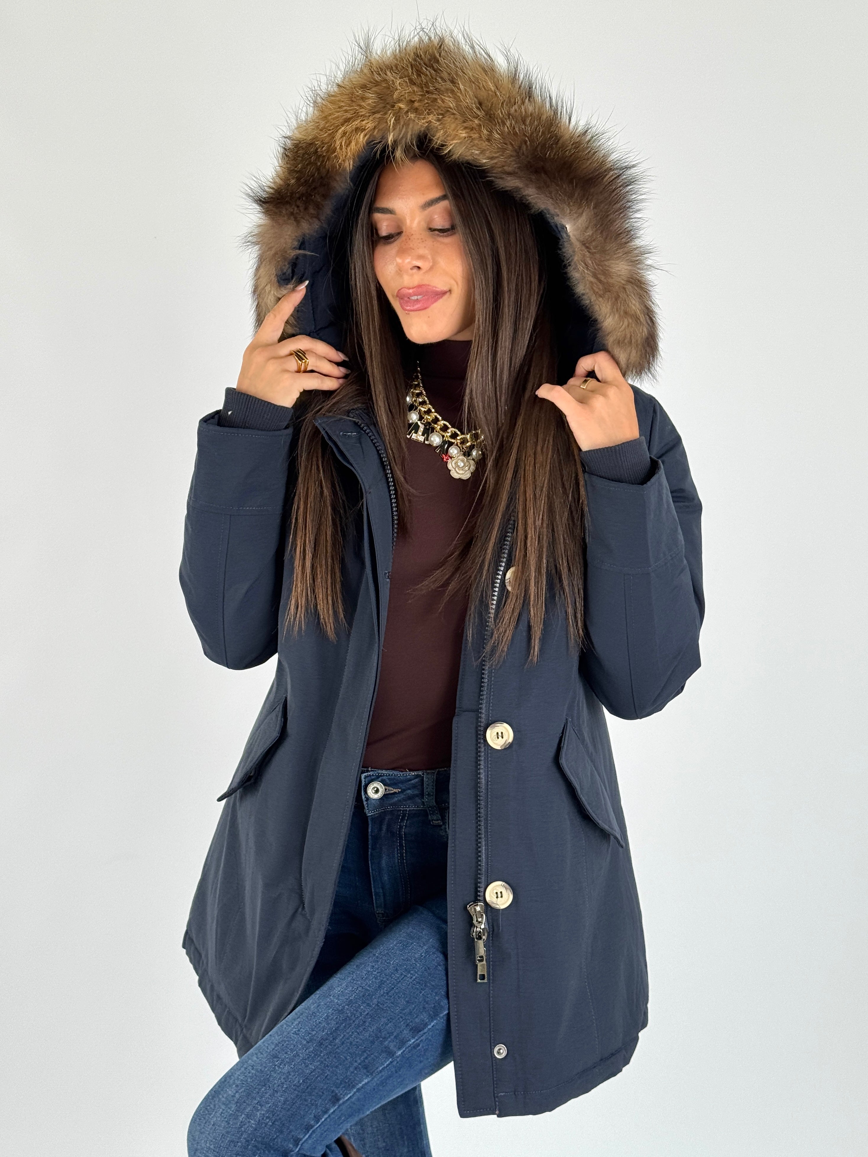 Giaccone Parka blu