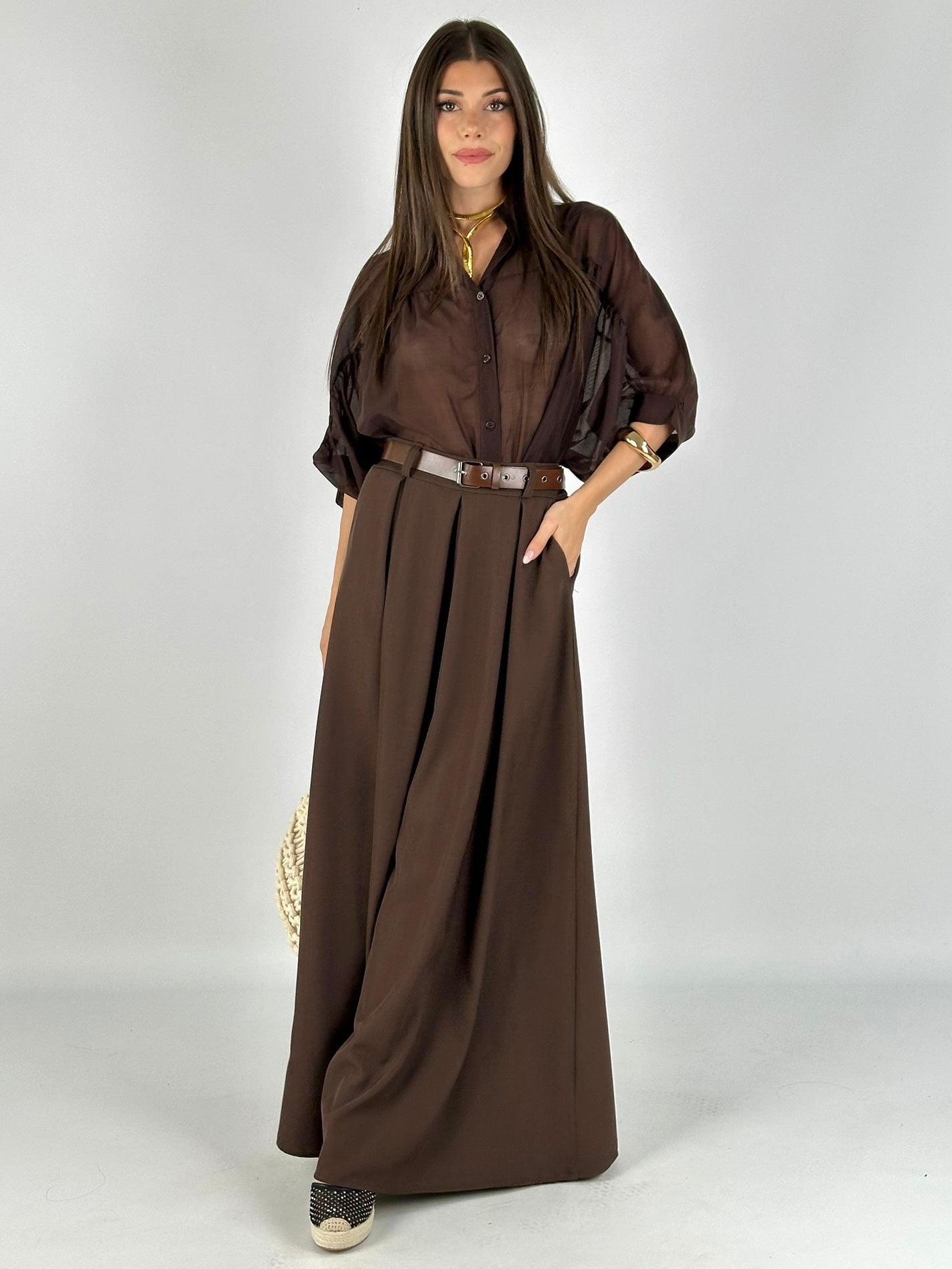 Pantalone Dorah marrone