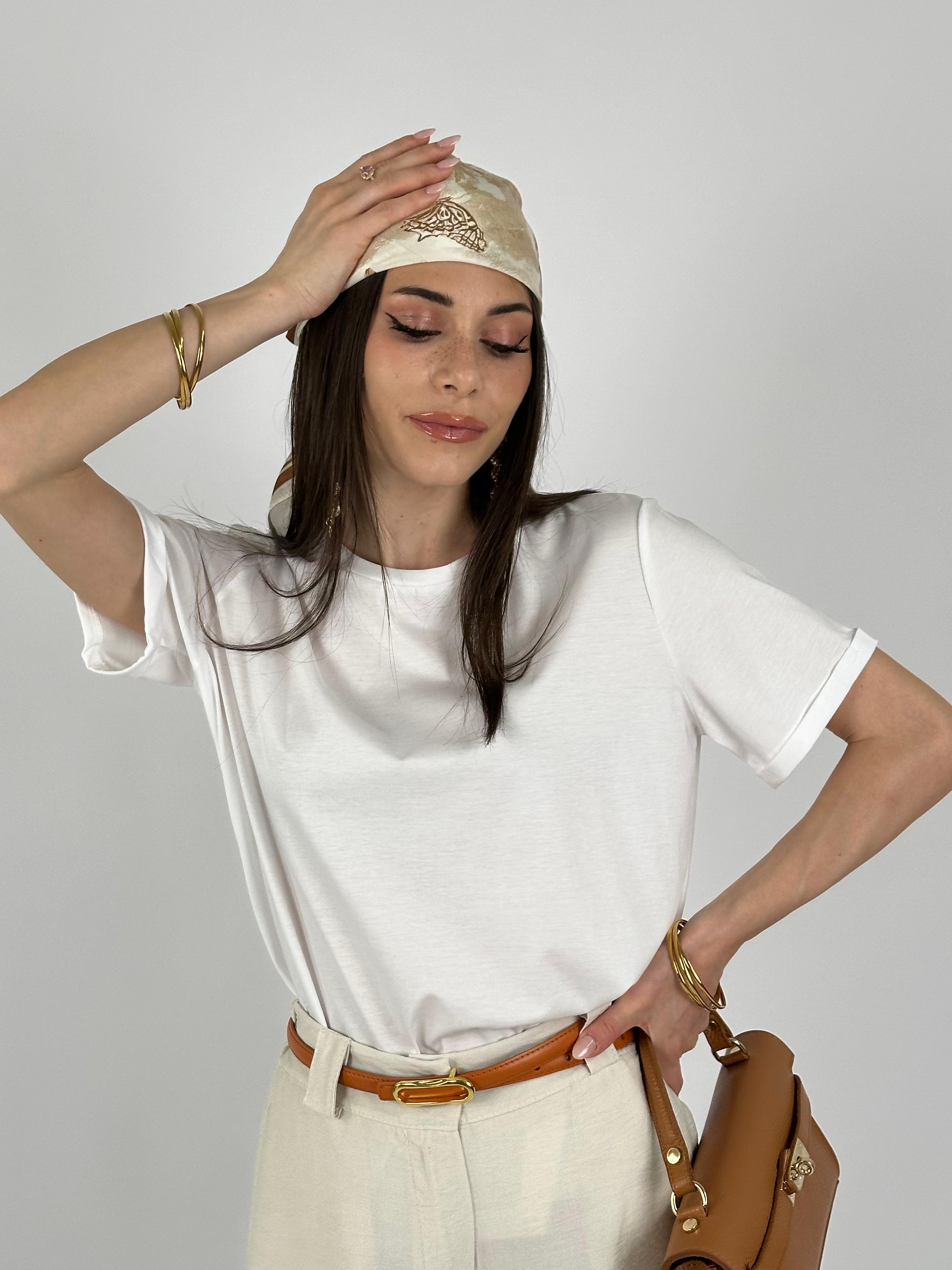 T-shirt monocolore bianca