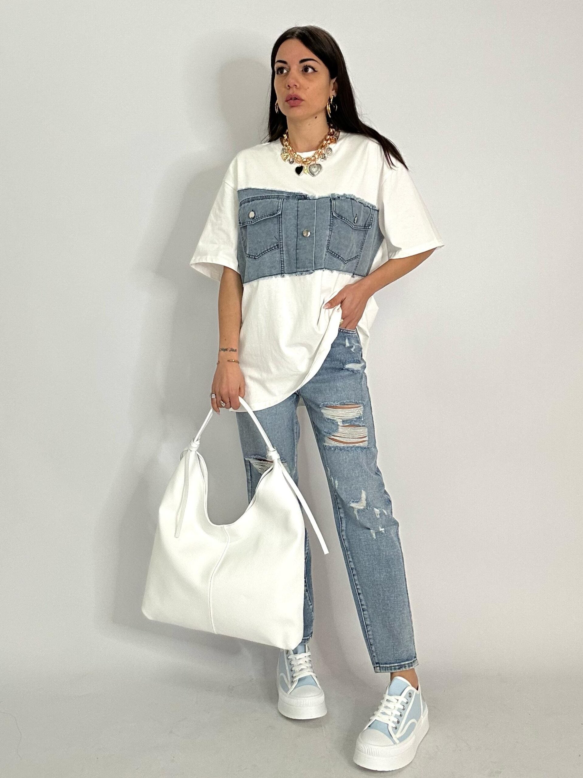 T-SHIRT CORPETTO DENIM 631