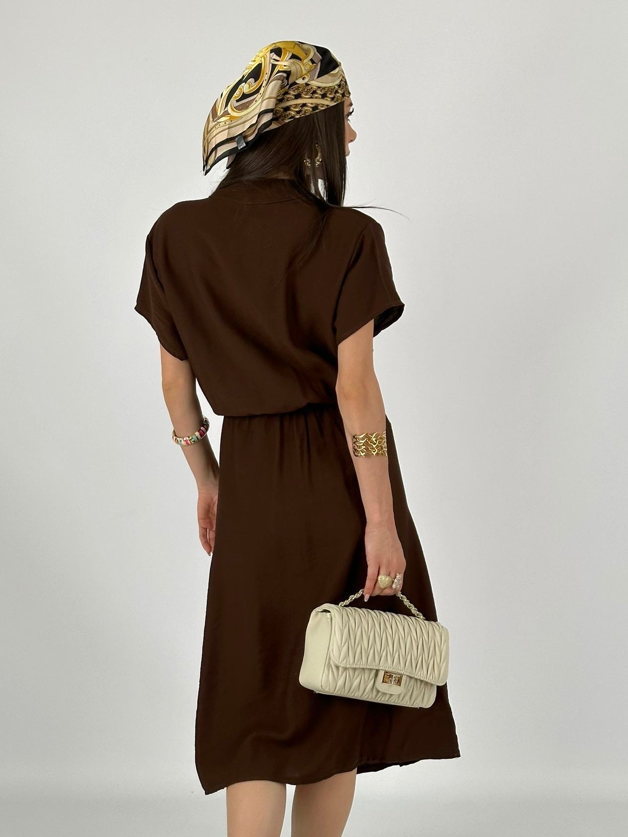 Abito coulisse marrone