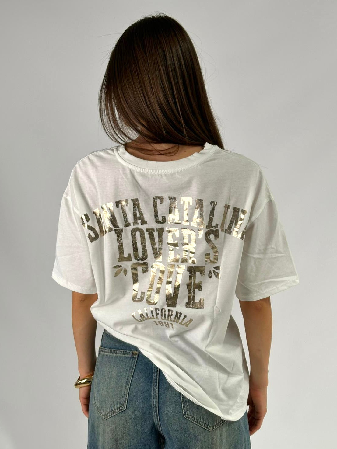 T-shirt premium 100% cotone California bianca