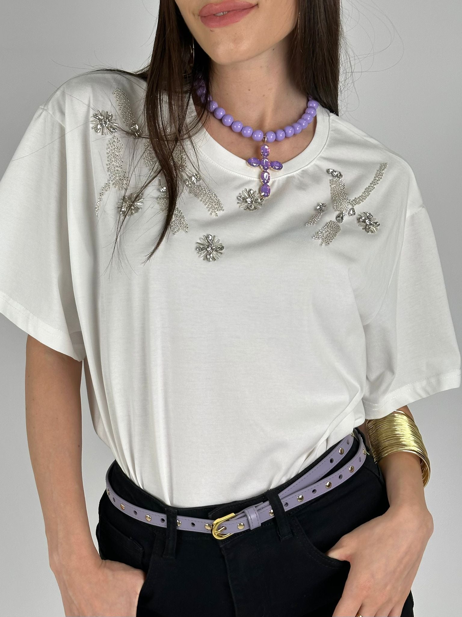 T-shirt 100% zirconi applicazioni